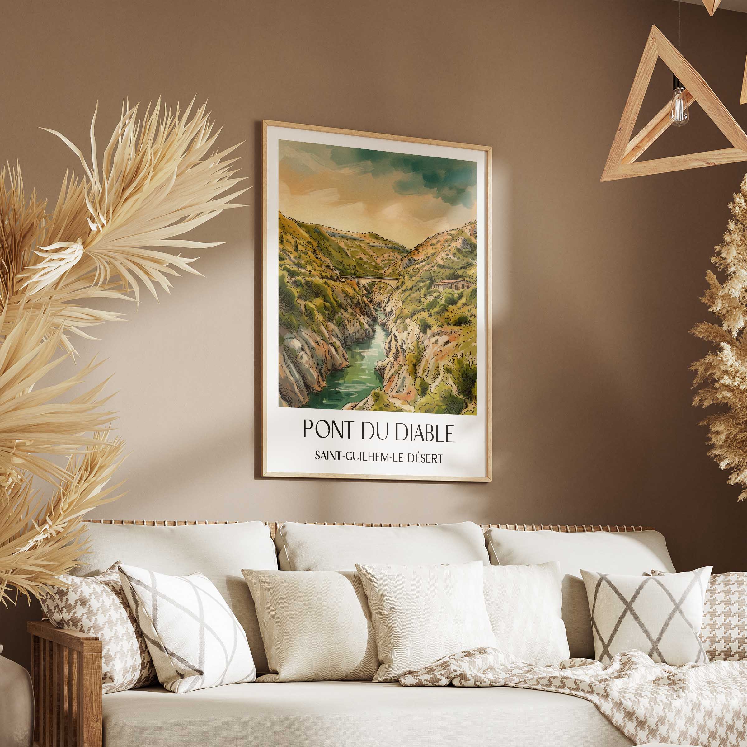 pont-du-diable-saint-guilhem-le-désert-frankreich-poster-aquarell