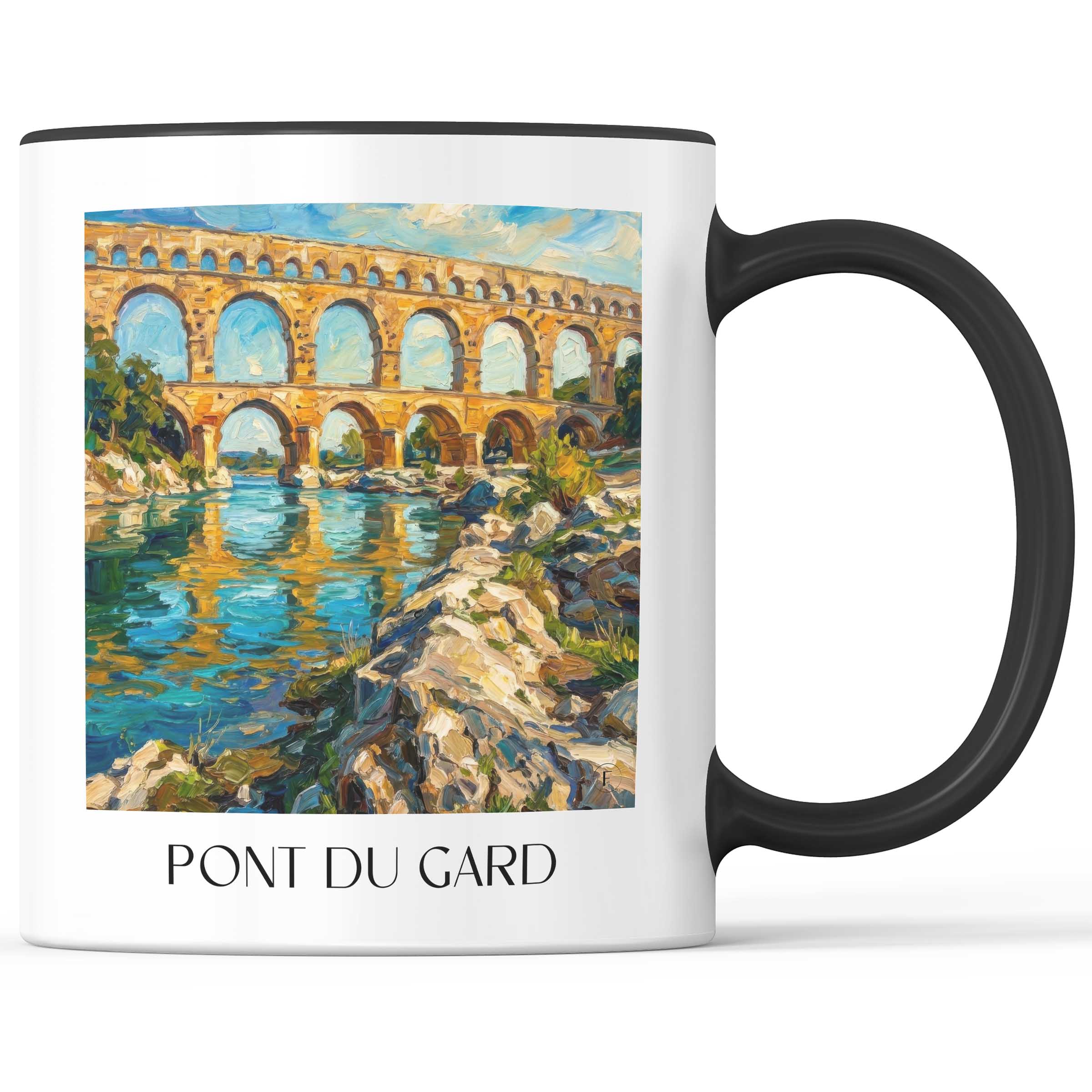 Pont du Gard Kaffeebecher - Provence - Frankreich Becher - Kaffeetasse im Ölgemälde Stil - favplace
