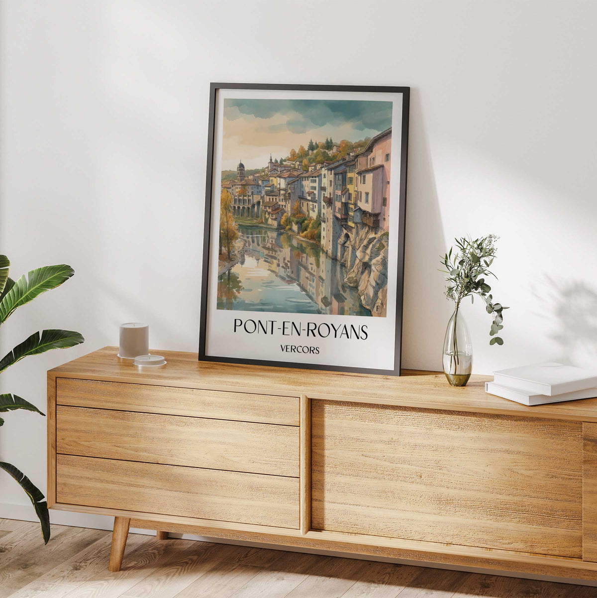 pont-en-royans-vercors-frankreich-poster-aquarell