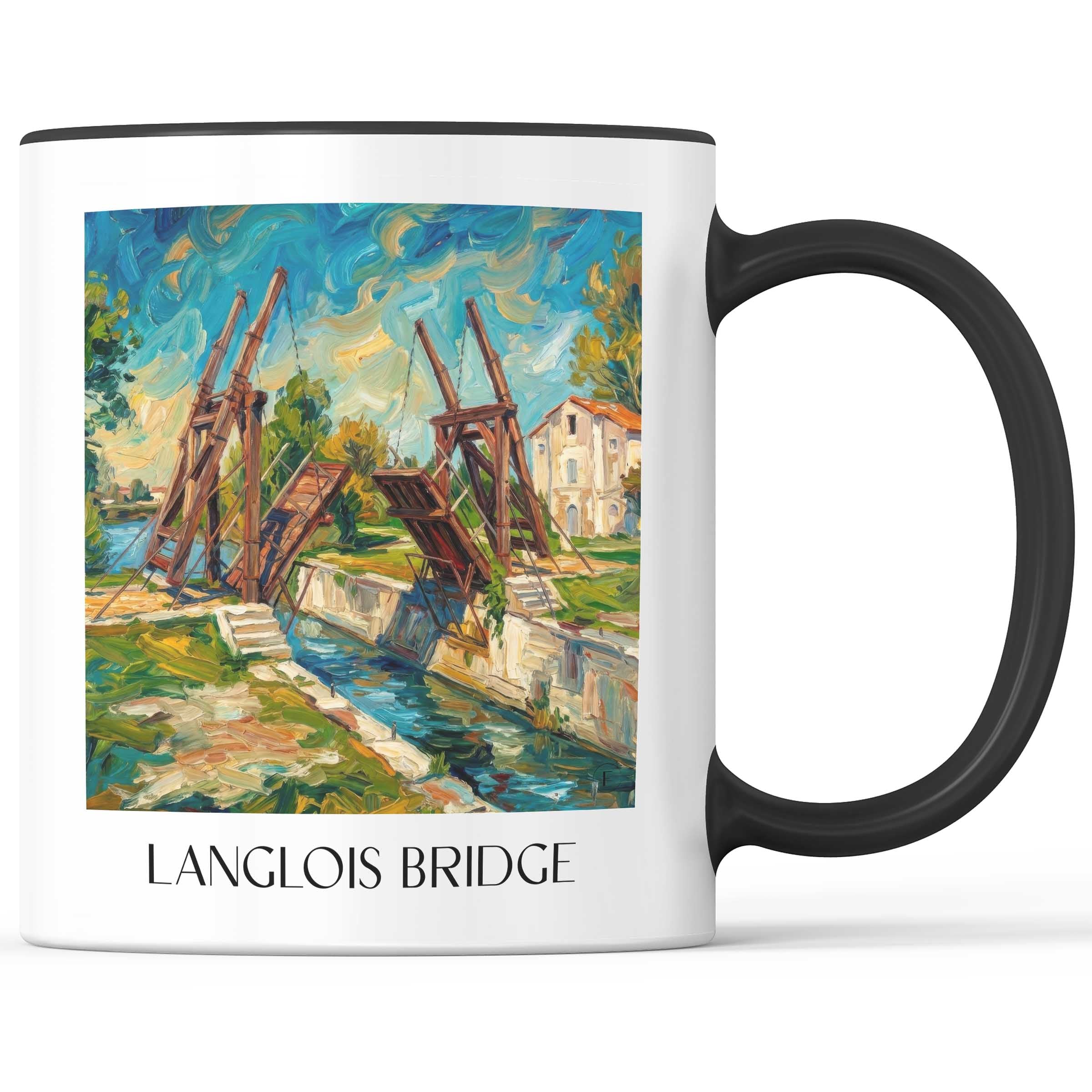 Pont van Gogh Kaffeebecher - Arles - Frankreich Becher - Kaffeetasse im Ölgemälde Stil - favplace