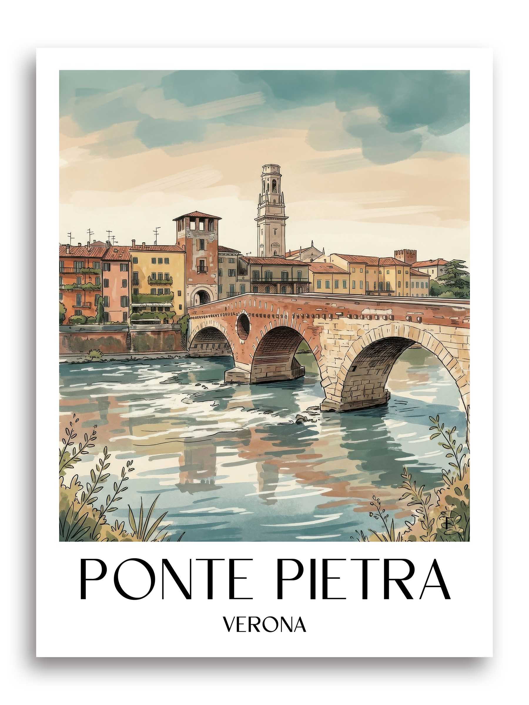 ponte-pietra-verona-italien-poster-aquarell