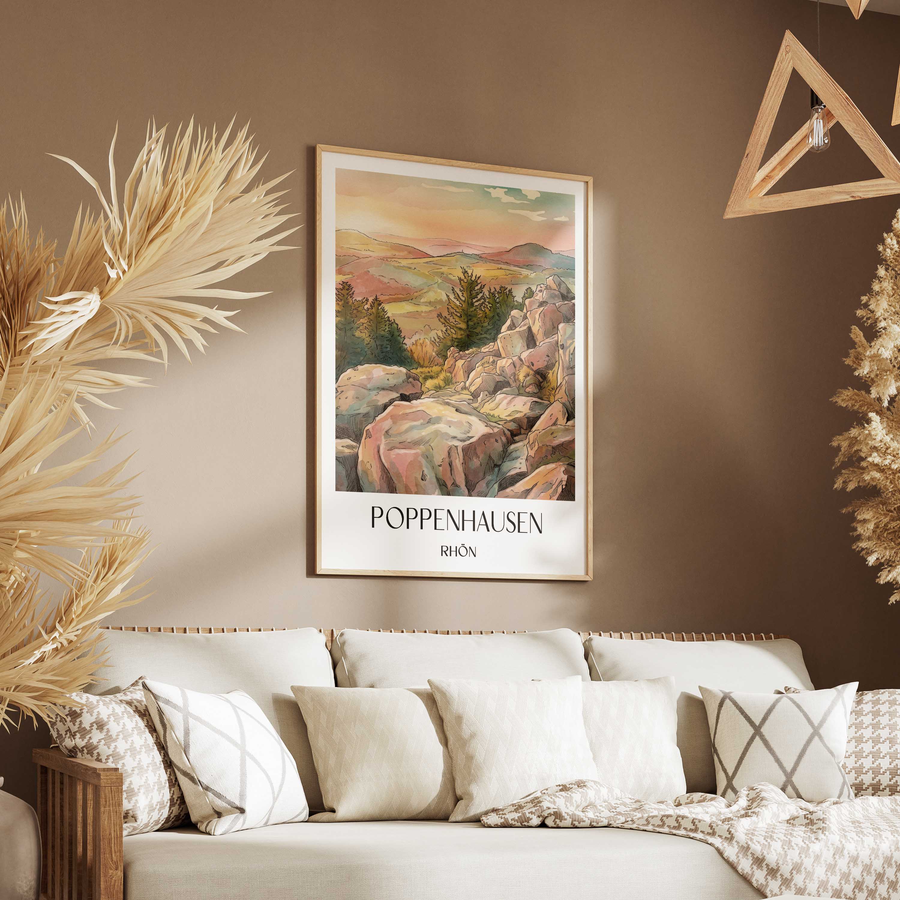 poppenhausen-rhön-deutschland-poster-aquarell