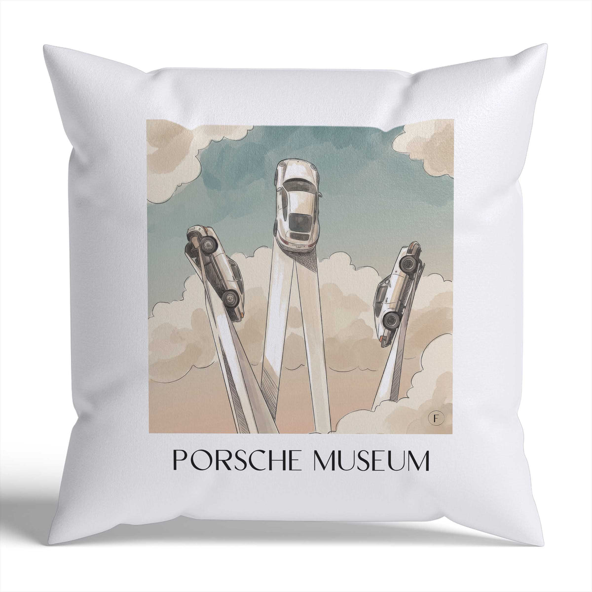 porsche-museum-stuttgart-deutschland-kissenbezug-aquarell
