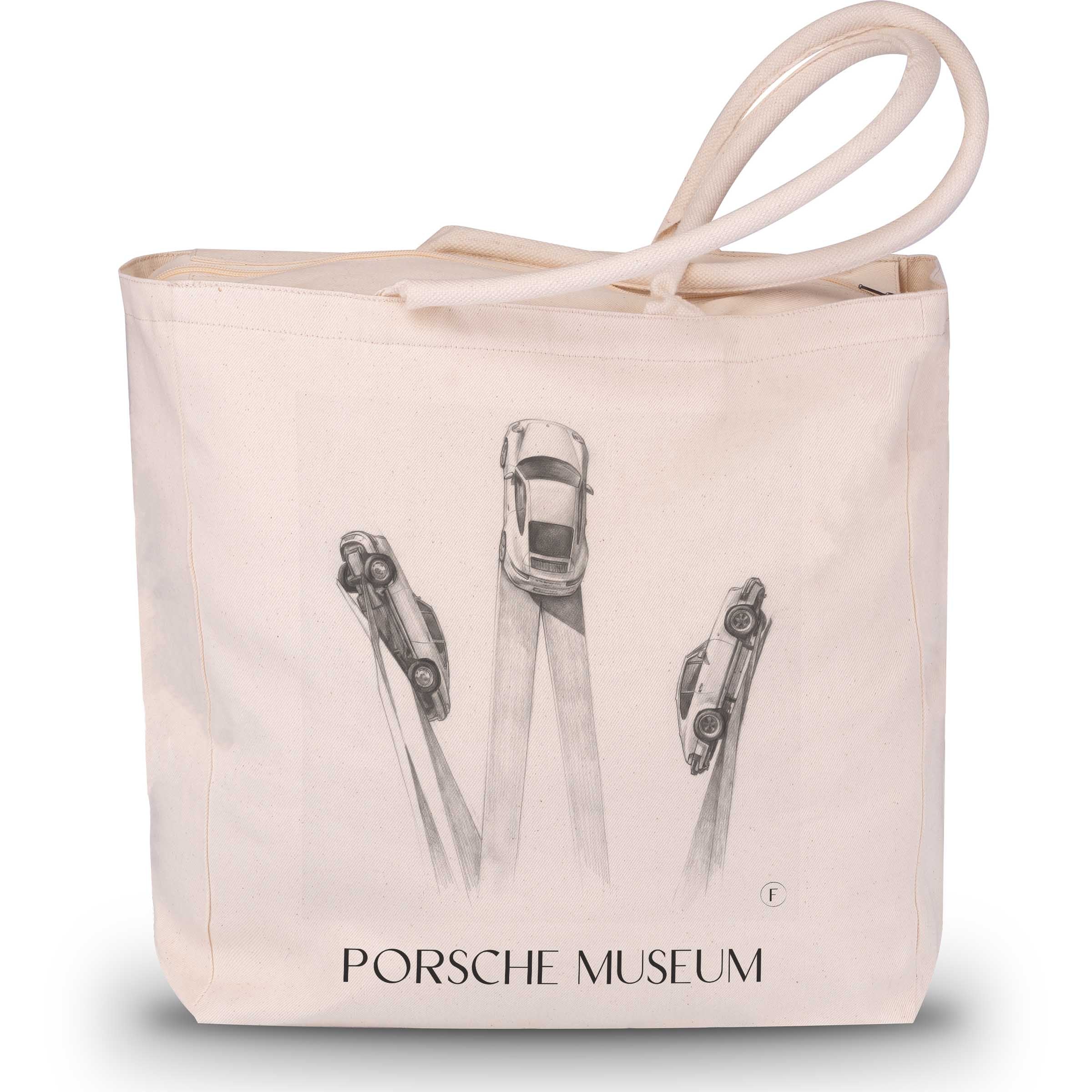 Porsche Museum Shopping Tasche - Stuttgart - Deutschland Tote Bag - Einkaufstasche im Zeichnung Stil
