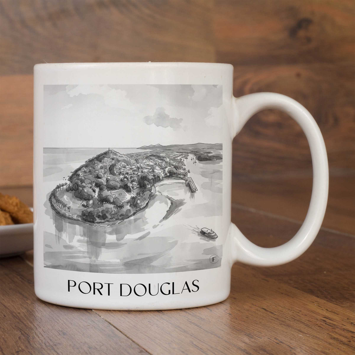 port-douglas-australien-australien-kaffeebecher-aquarell-schwarz-weiss
