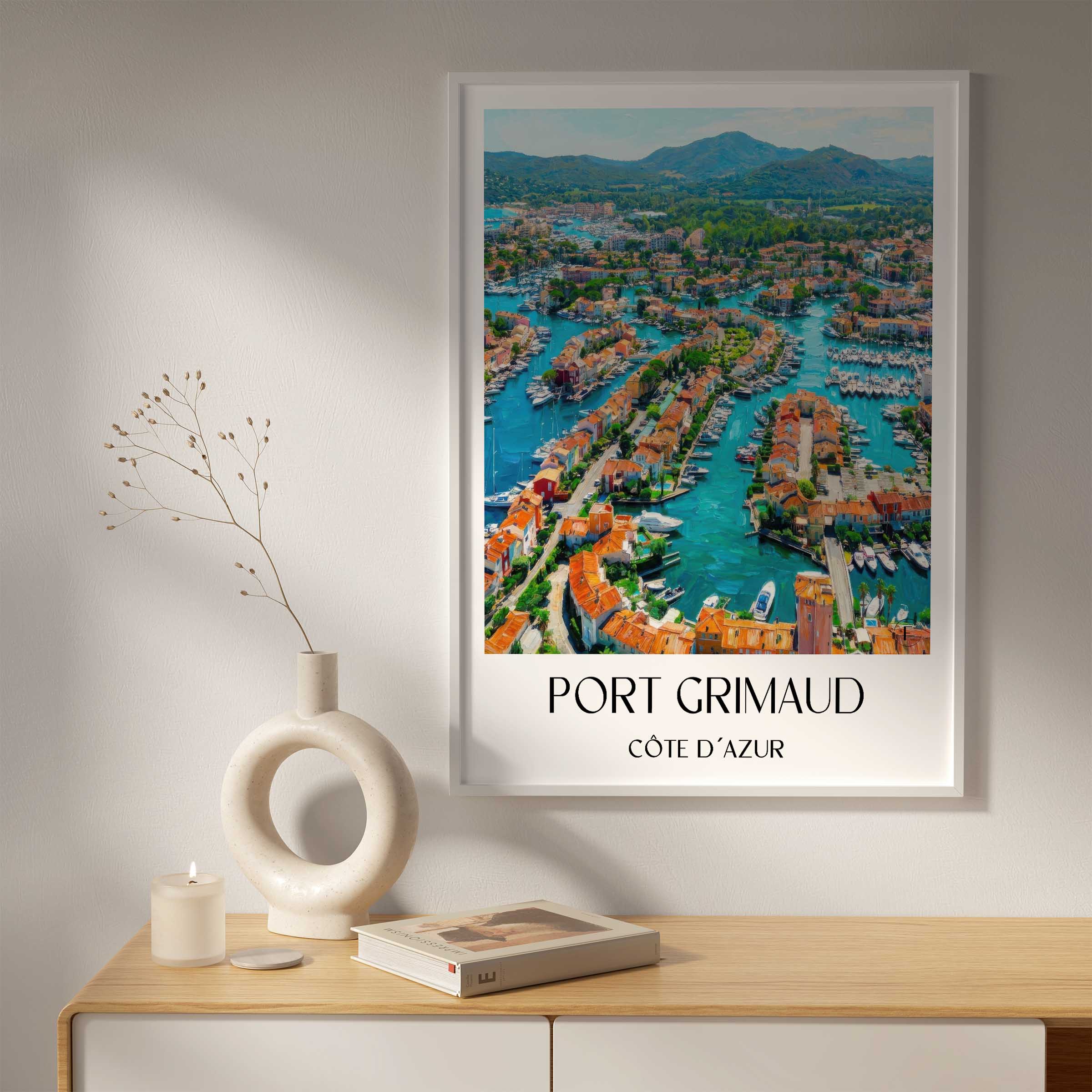 port-grimaud-côte-d´azur-frankreich-poster-oil-painting-oelgemaelde