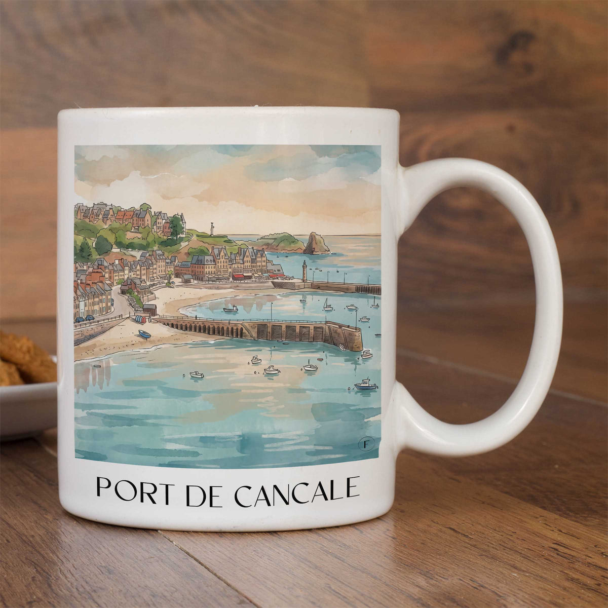 port-de-cancale-côte-d'émeraude-frankreich-kaffeebecher-aquarell