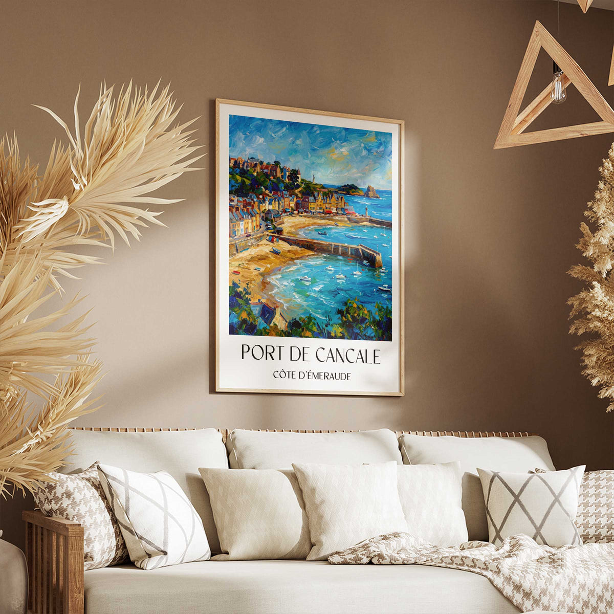 port-de-cancale-côte-d'émeraude-frankreich-poster-oil-painting-oelgemaelde