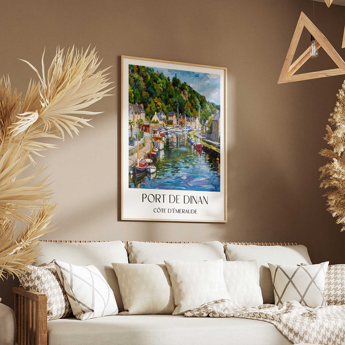 port-de-dinan-côte-d'émeraude-frankreich-poster-oil-painting-oelgemaelde