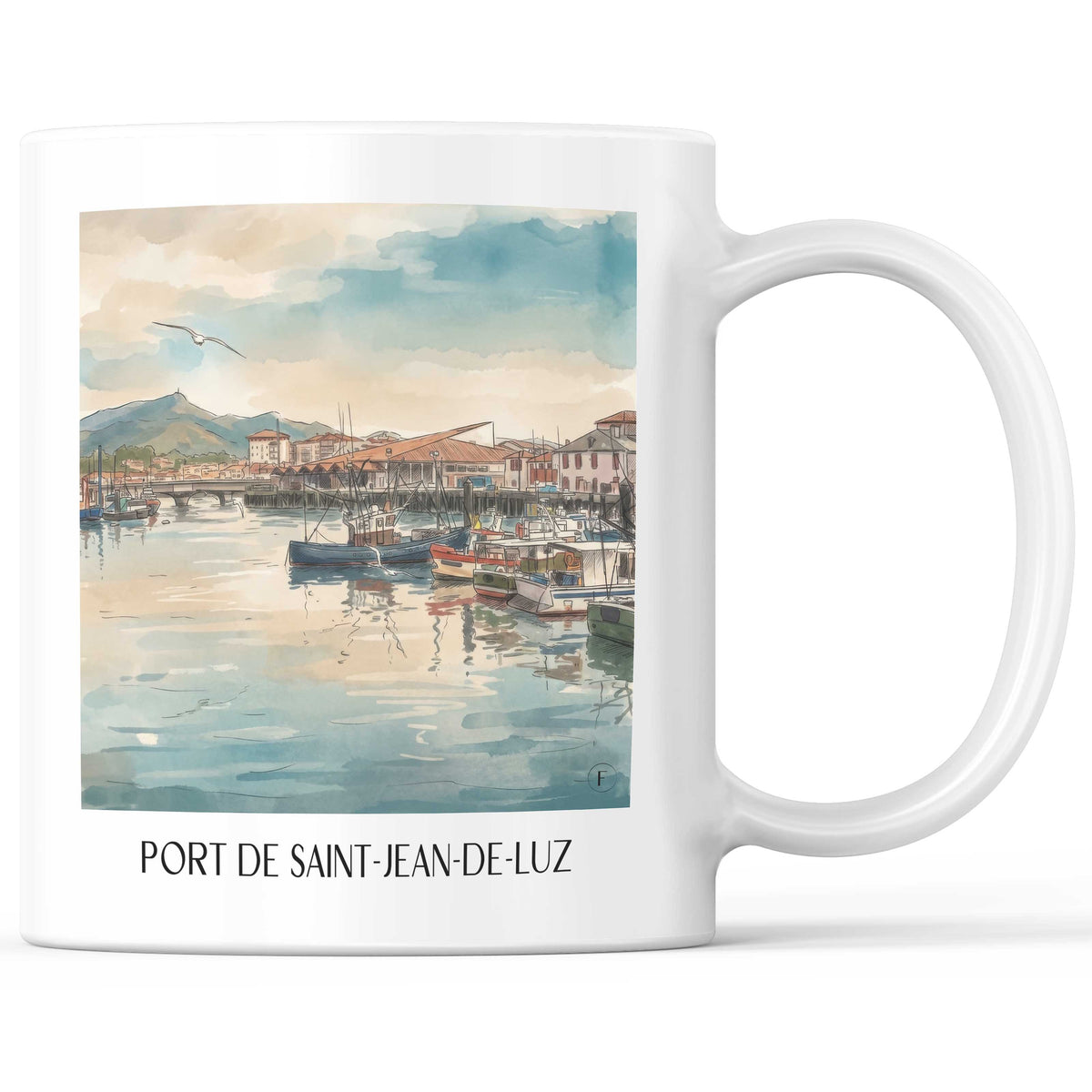 port-de-saint-jean-de-luz-pays-basque-frankreich-kaffeebecher-aquarell