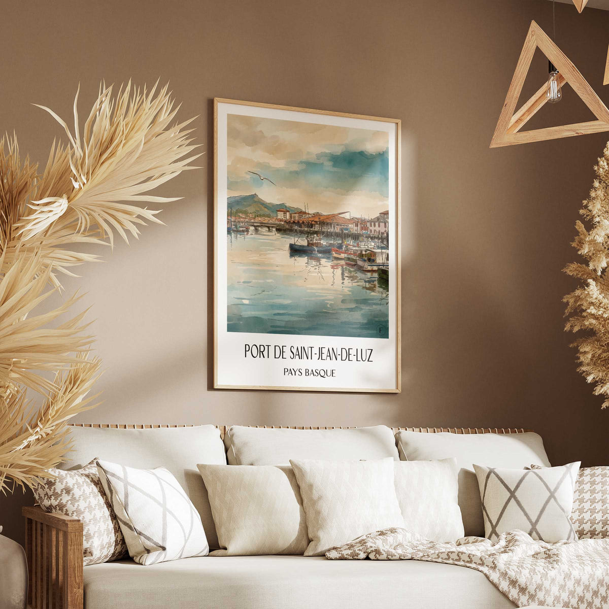 port-de-saint-jean-de-luz-pays-basque-frankreich-poster-aquarell