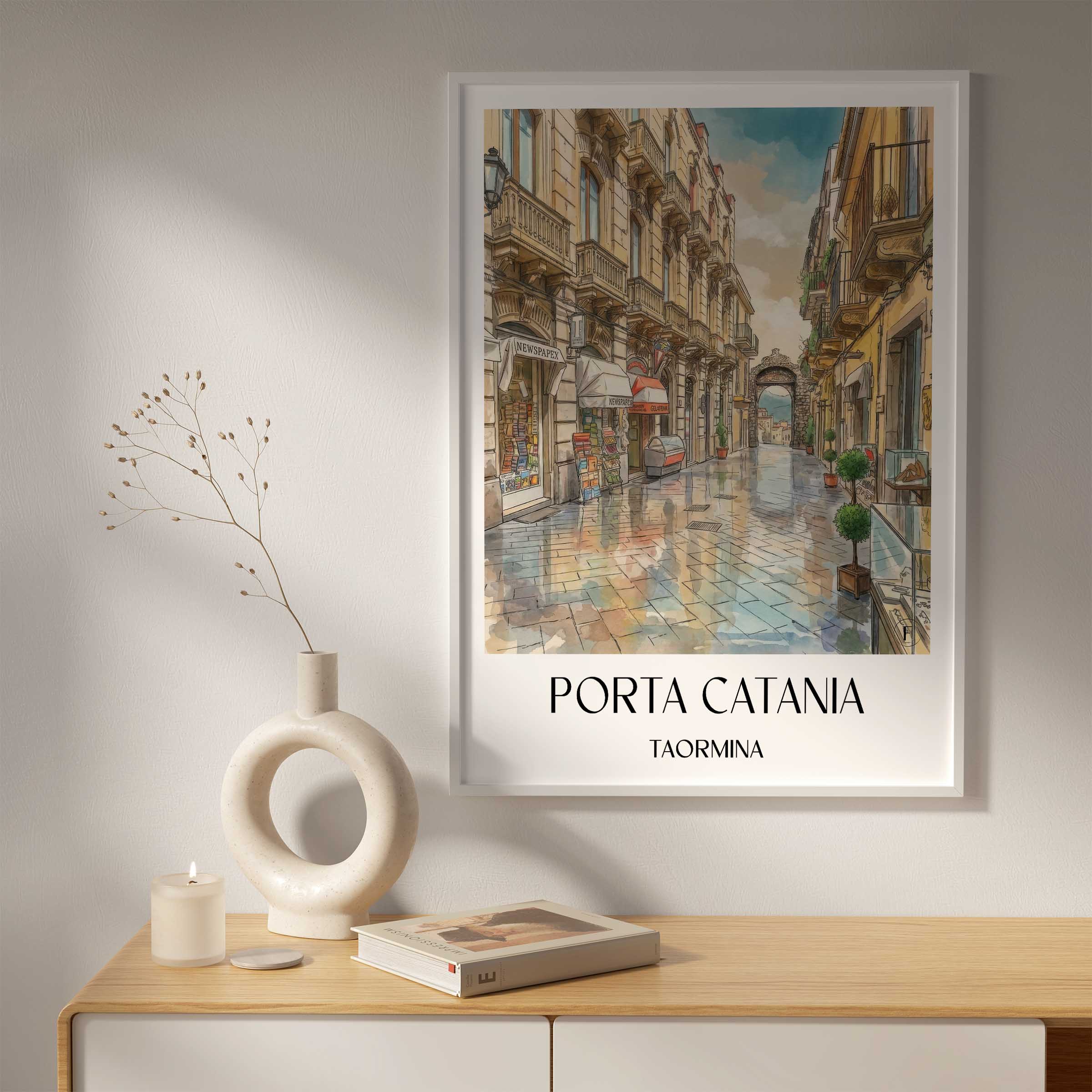porta-catania-taormina-italien-poster-aquarell