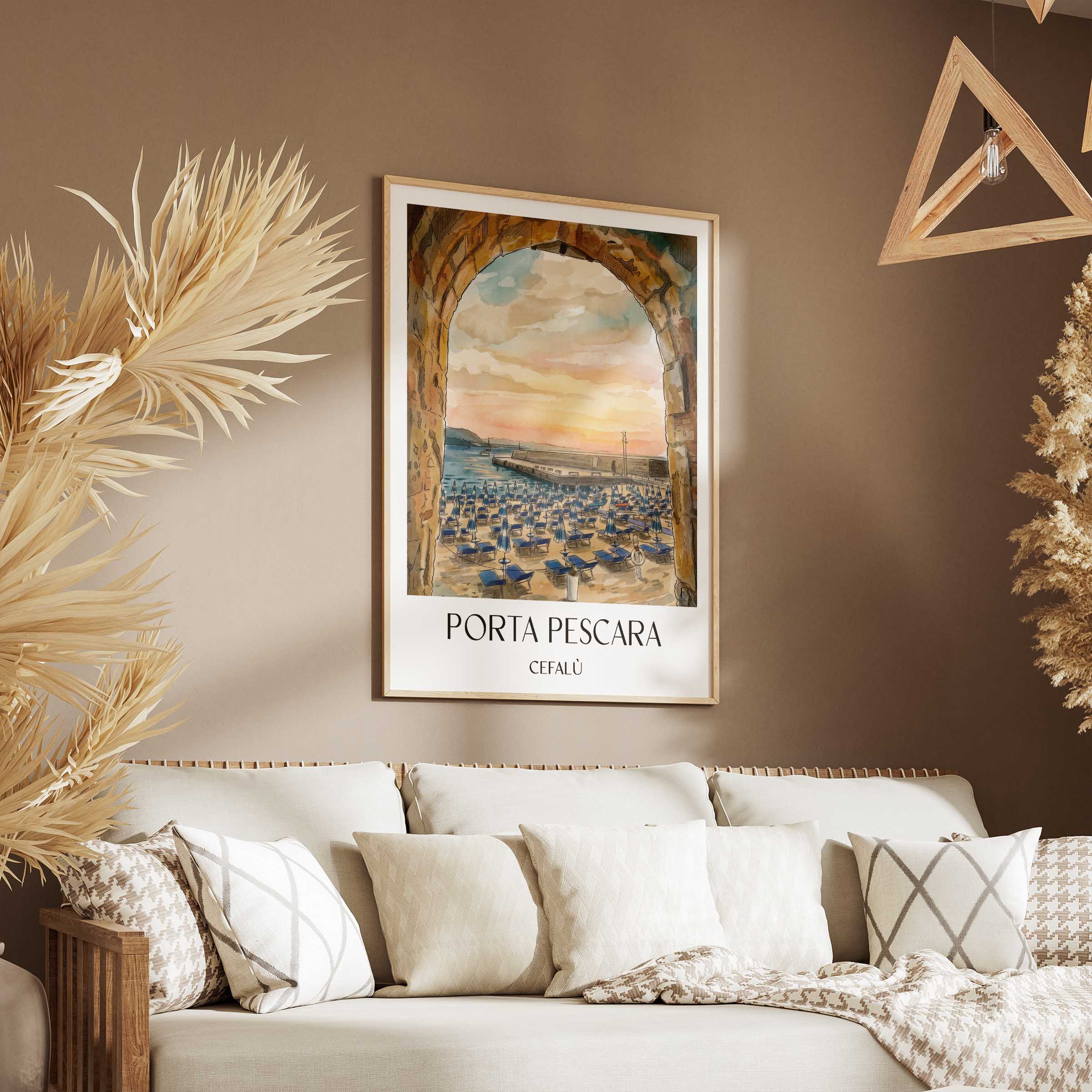 porta-pescara-cefalù-italien-poster-aquarell