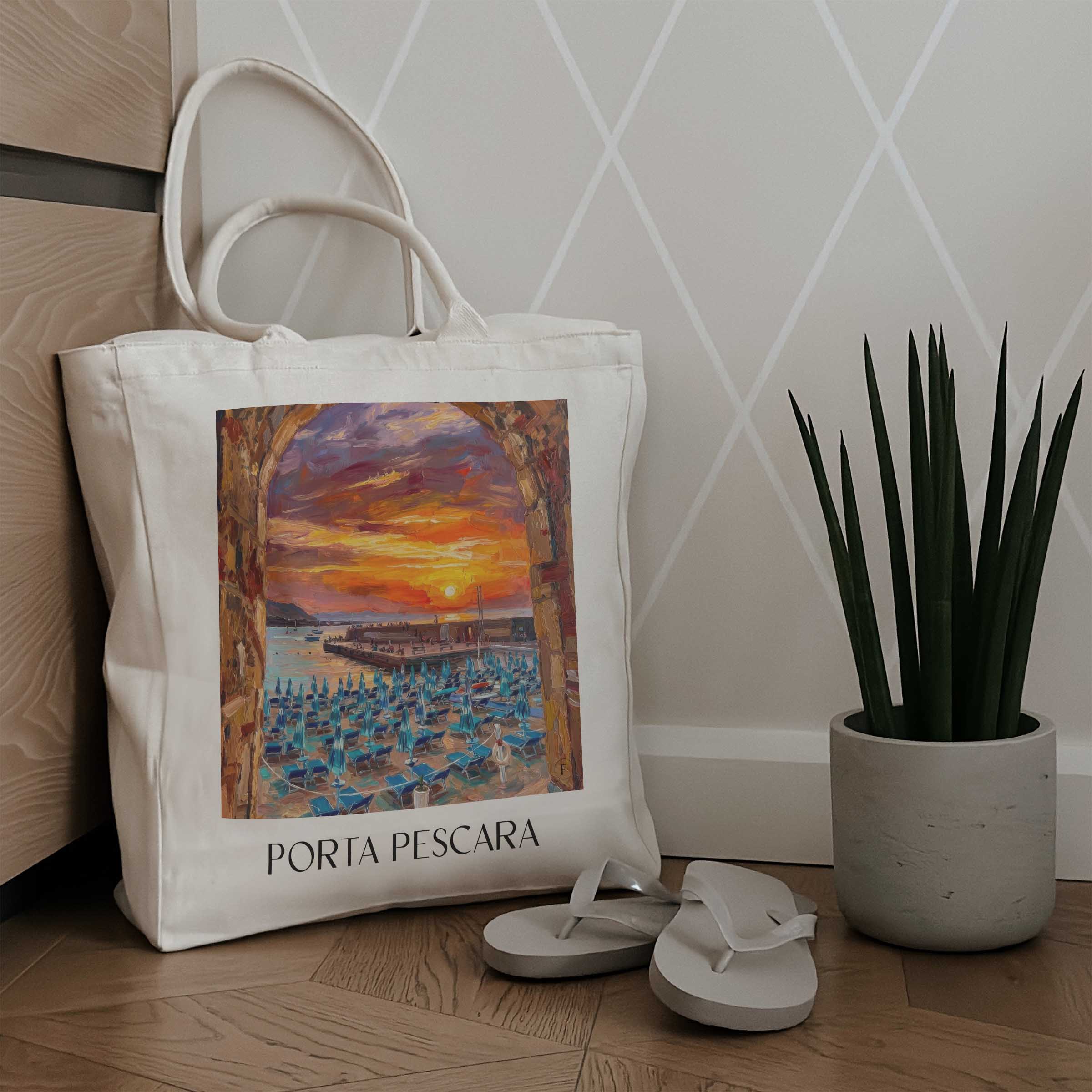 porta-pescara-cefalù-italien-einkaufstasche-oil-painting-oelgemaelde