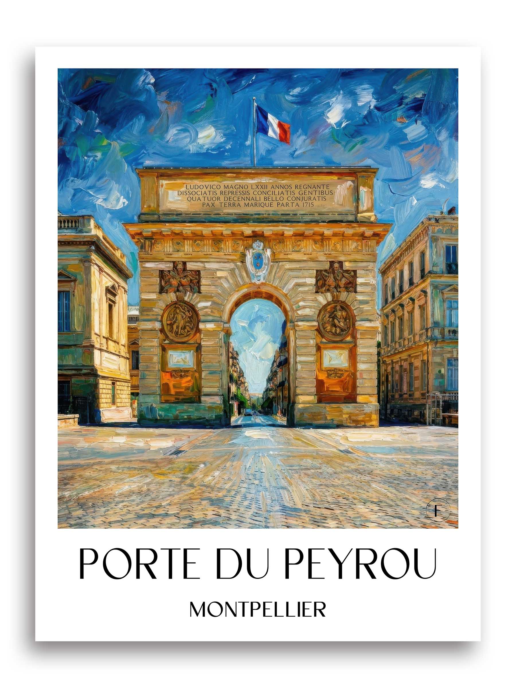 porte-du-peyrou-montpellier-frankreich-poster-oil-painting-oelgemaelde