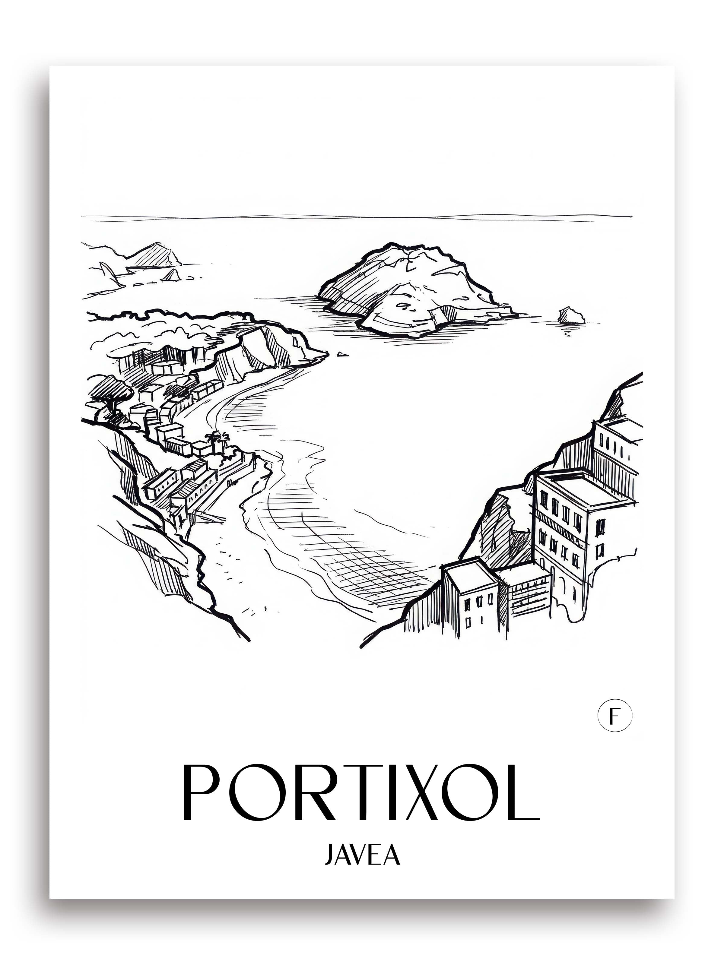 portixol--javea-spanien-poster-skizze