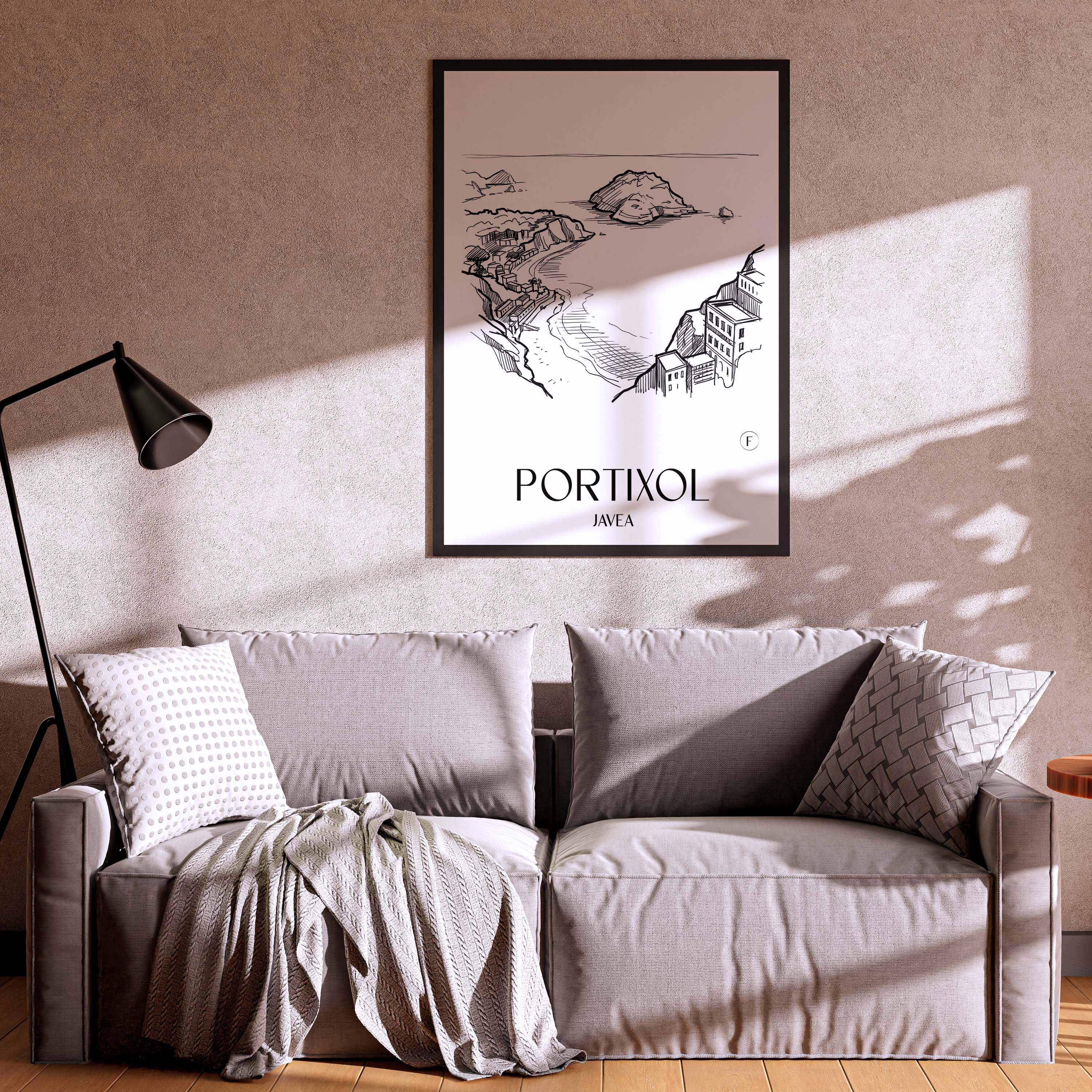 portixol--javea-spanien-poster-skizze