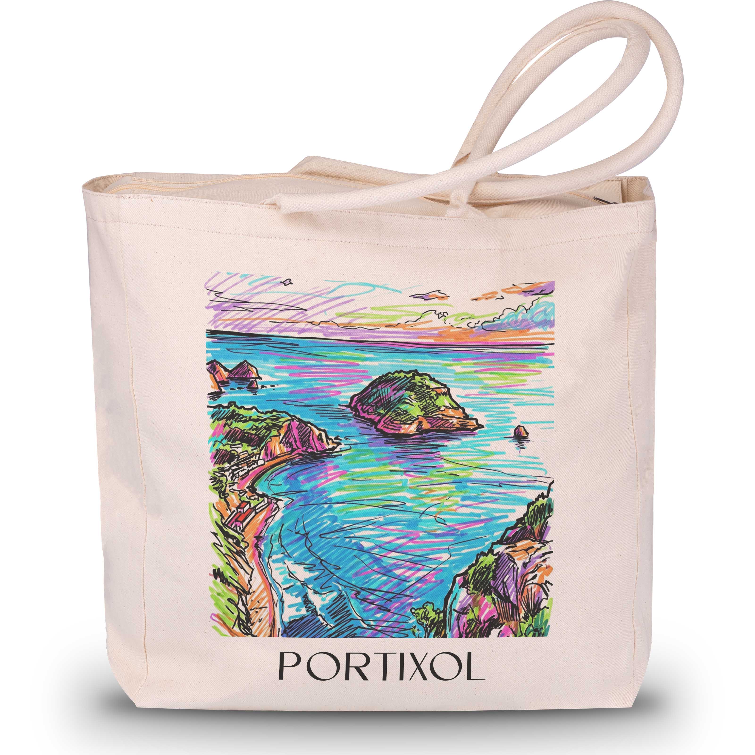 Portixol Shopping Tasche - Javea - Spanien Tote Bag - Einkaufstasche im Tag Graffiti Stil - favplace
