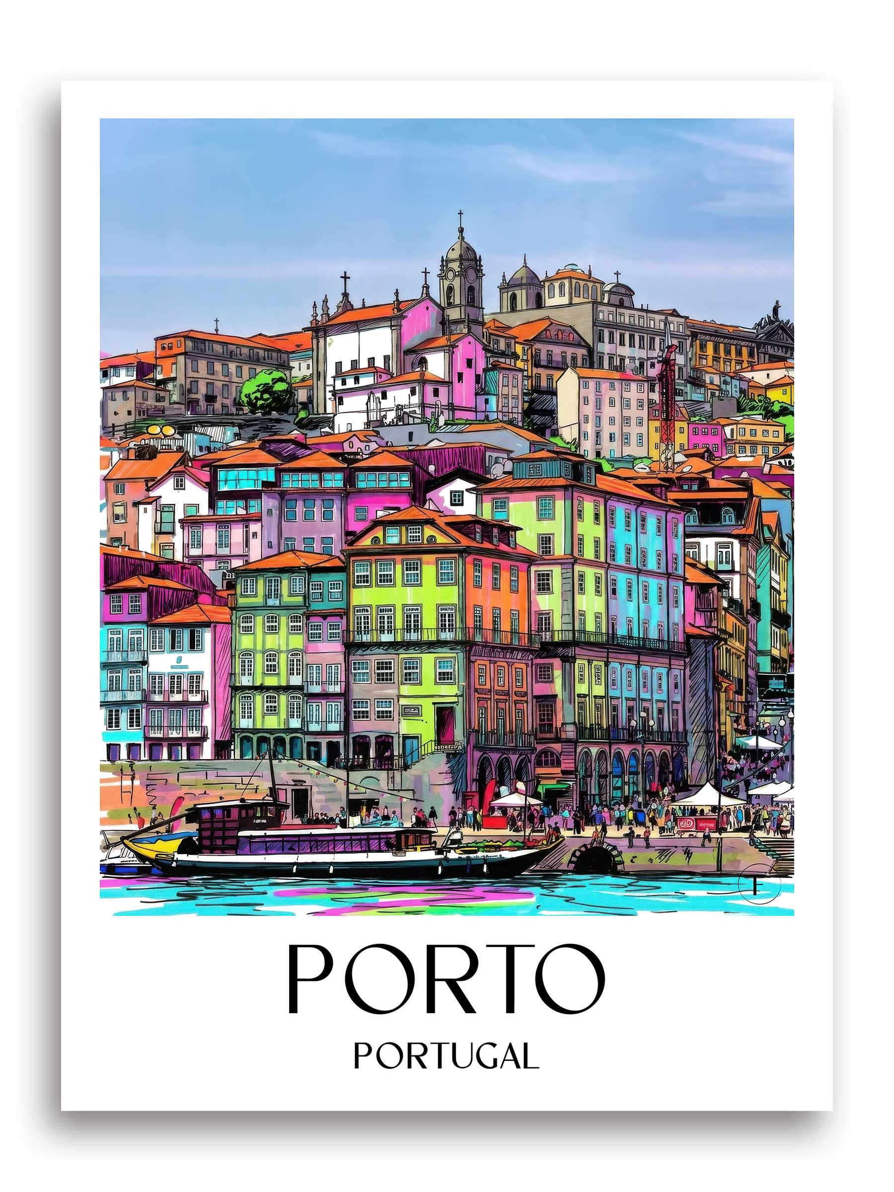 Porto Poster - - Portugal Kunstdruck - Tag Graffiti von A4 bis A1 - favplace
