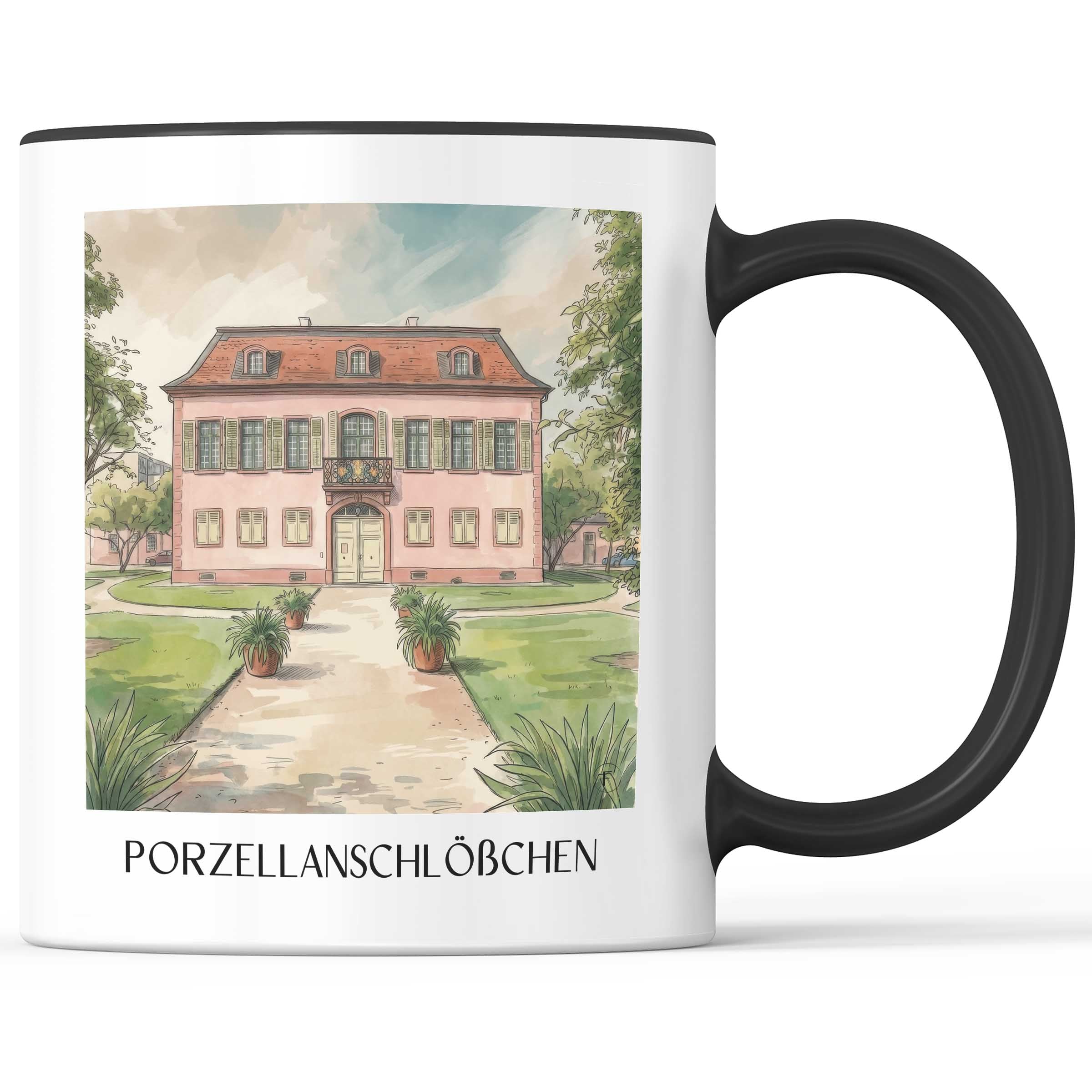 porzellanschlößchen-darmstadt-deutschland-kaffeebecher-aquarell