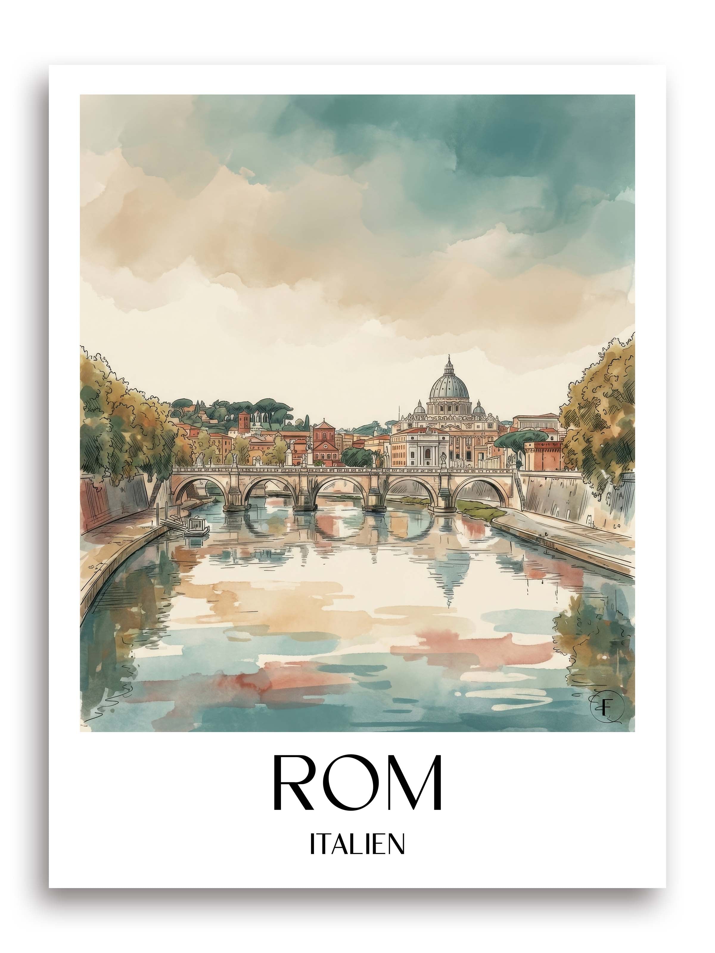 rom-italien-poster-aquarell