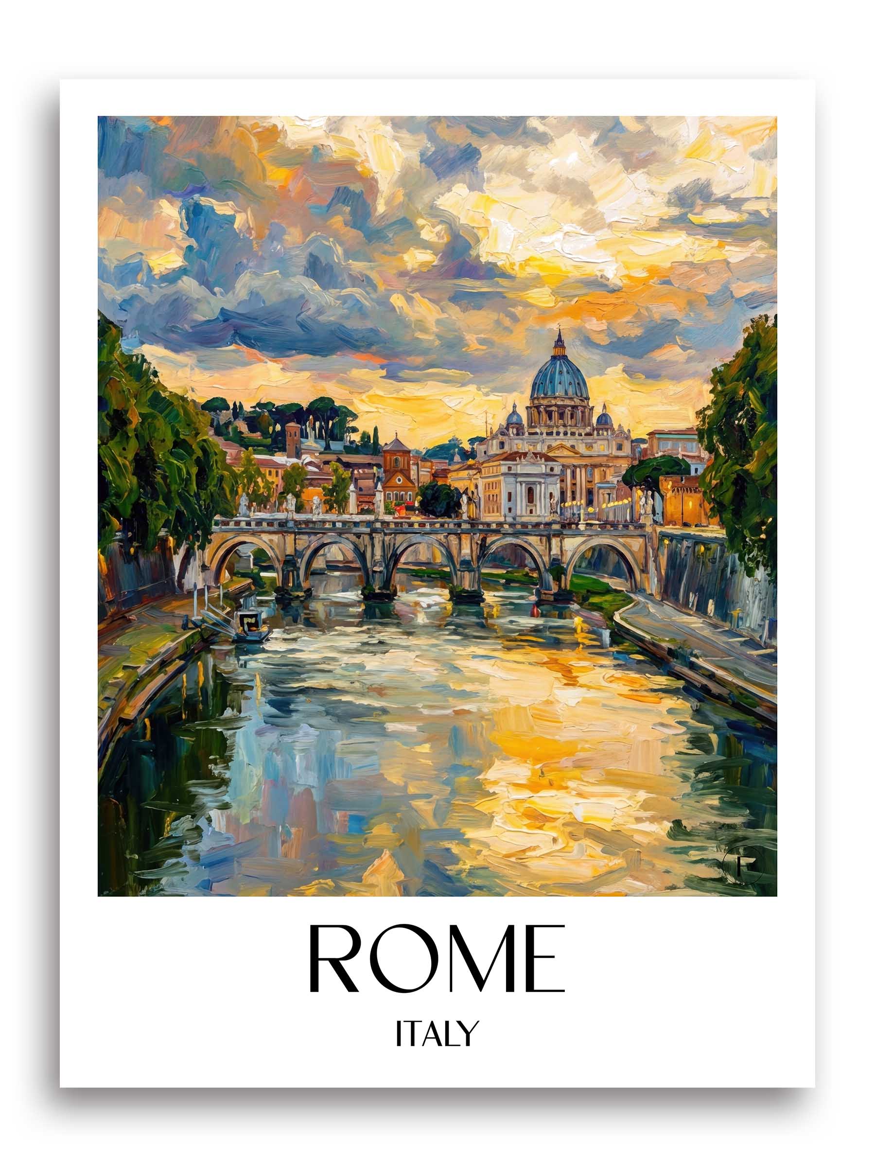 Poster Petersdom Rom - Italien Kunstdruck - aquarell, A1, A2, A3, A4 - favplace