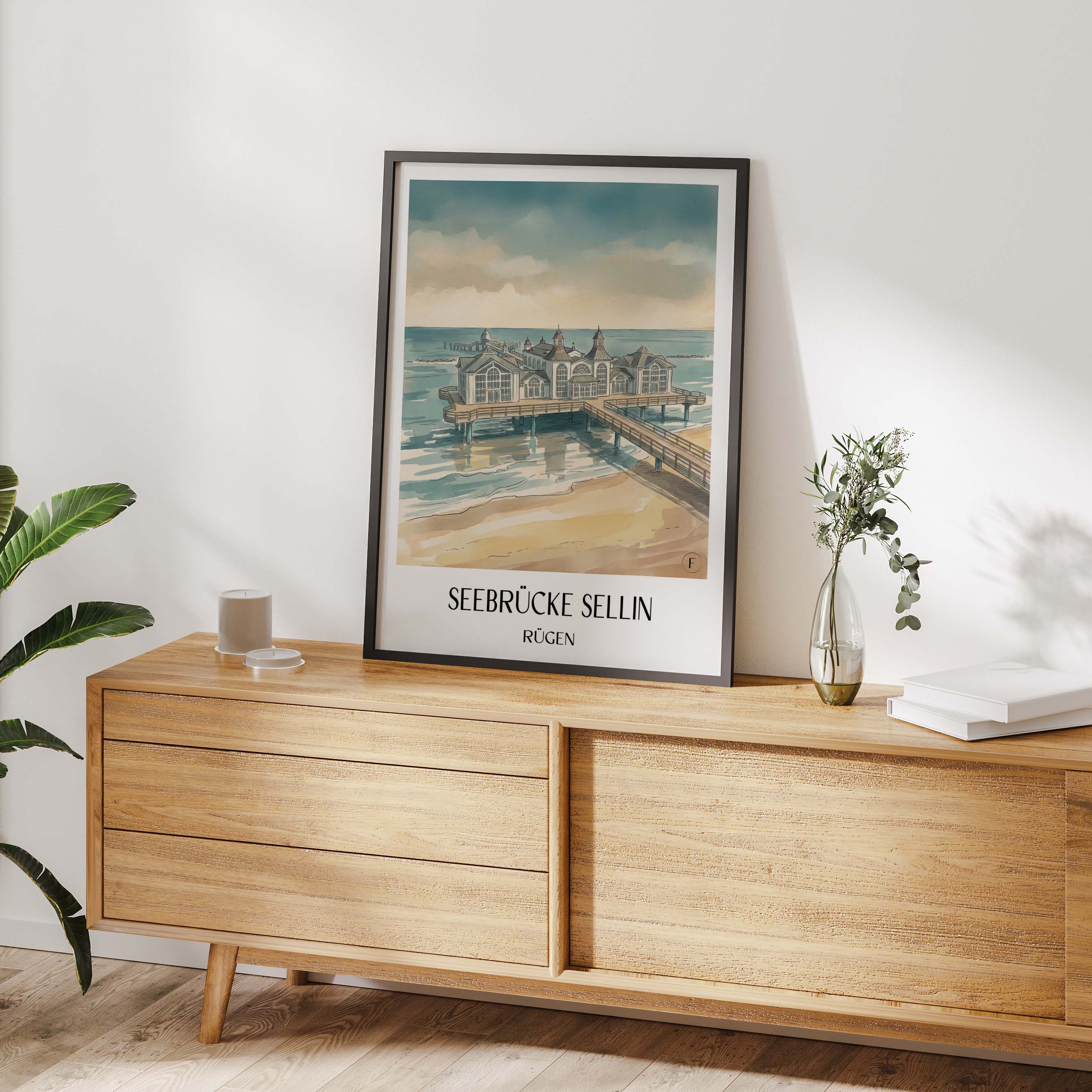 seebrücke-sellin-rügen-deutschland-poster-aquarell