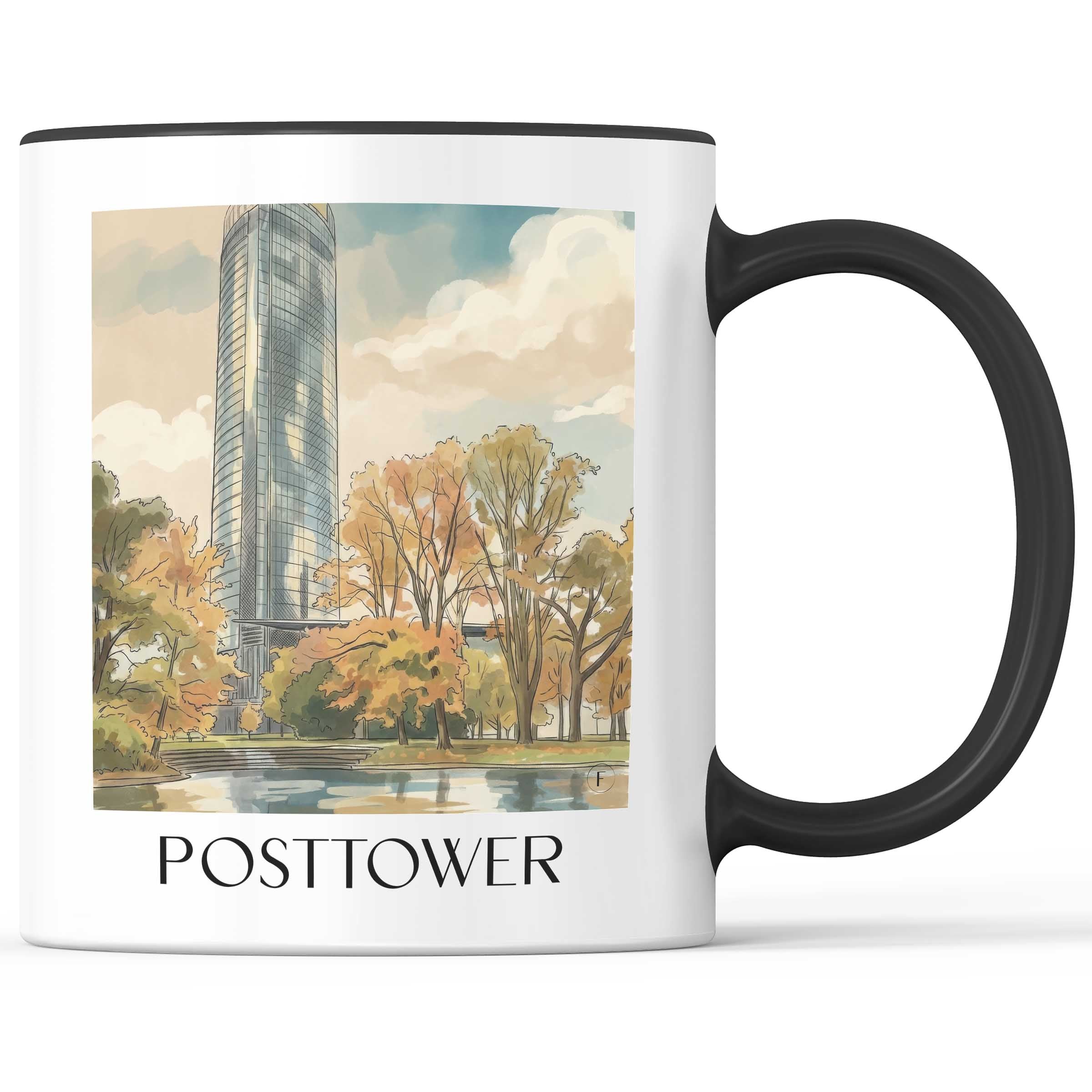 posttower-bonn-deutschland-kaffeebecher-aquarell