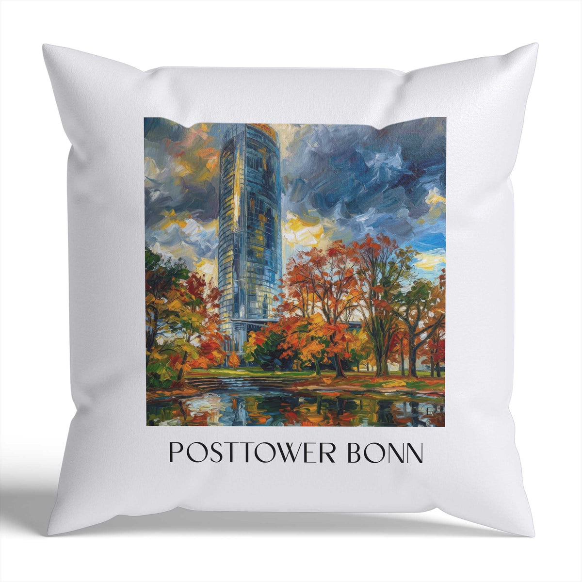 posttower-bonn-deutschland-kissenbezug-oil-painting-oelgemaelde