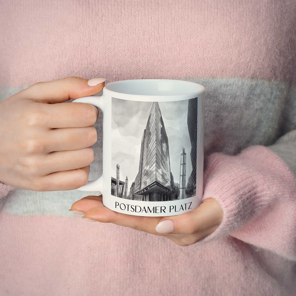 potsdamer-platz-berlin-deutschland-kaffeebecher-aquarell-schwarz-weiss