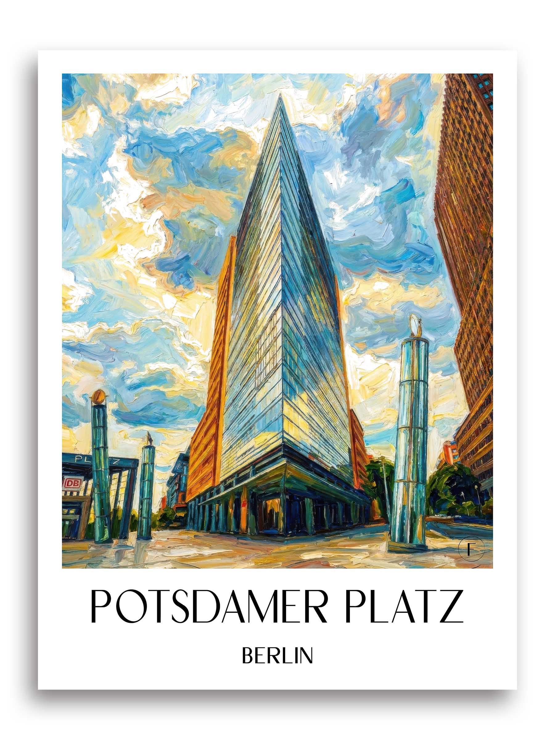 Potsdamer Platz Poster - Berlin - Deutschland Kunstdruck - Ölgemälde von A4 bis A1 - favplace
