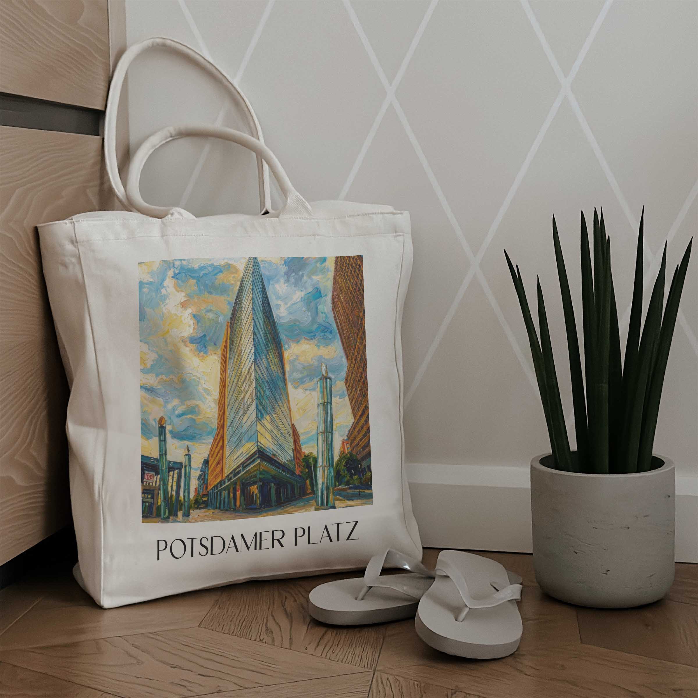 potsdamer-platz-berlin-deutschland-einkaufstasche-oil-painting-oelgemaelde