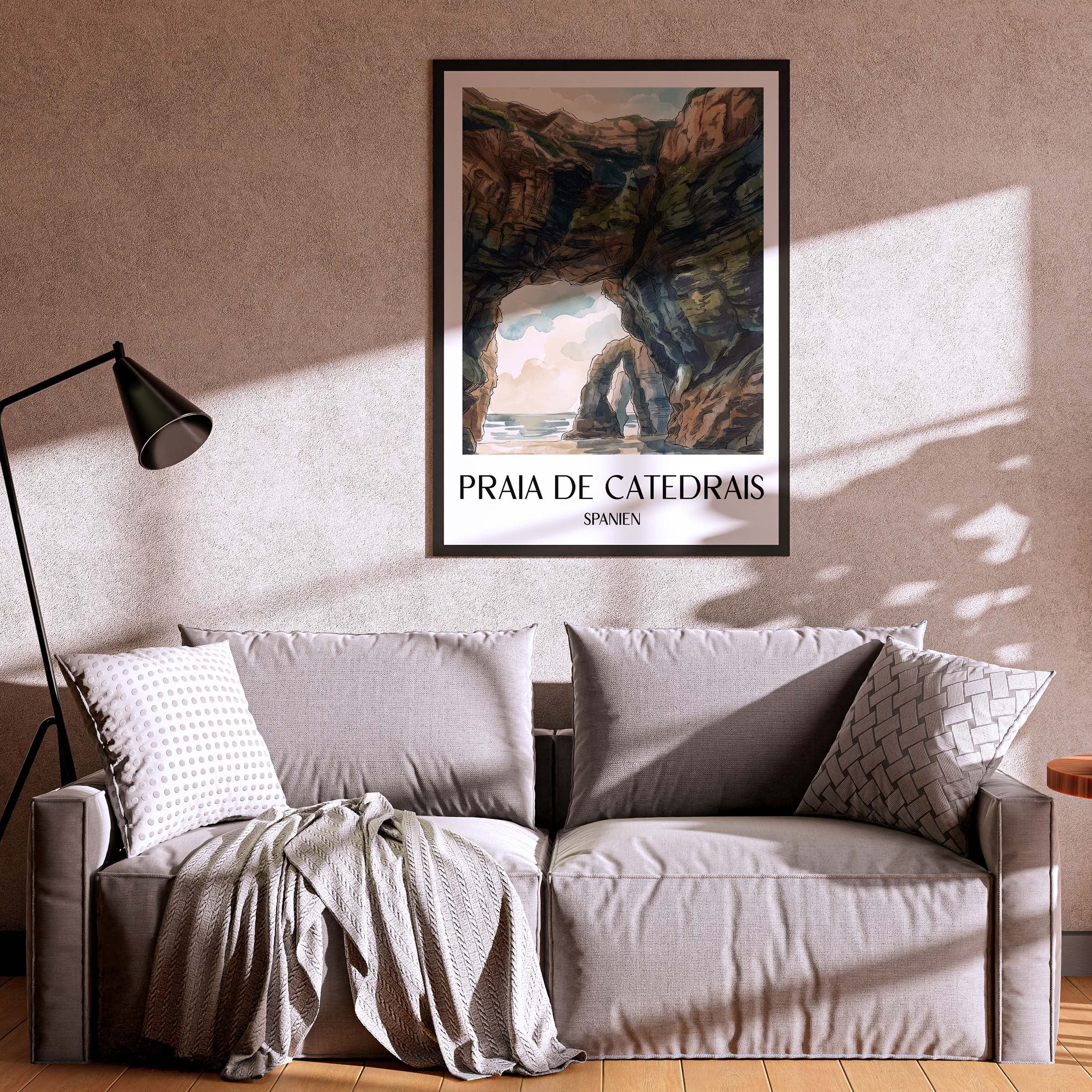 praia-das-catedrais-spanien-spanien-poster-aquarell