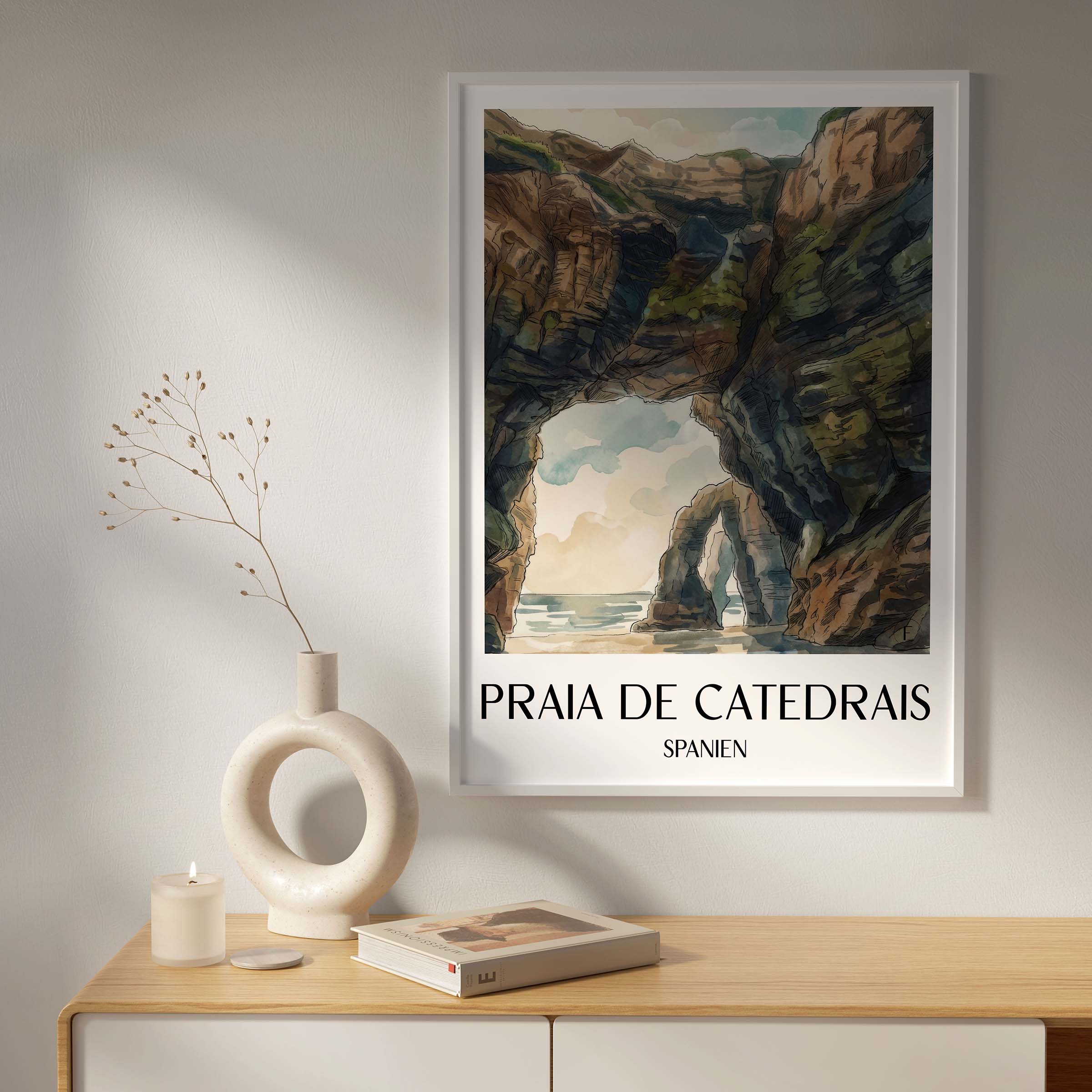 praia-das-catedrais-spanien-spanien-poster-aquarell