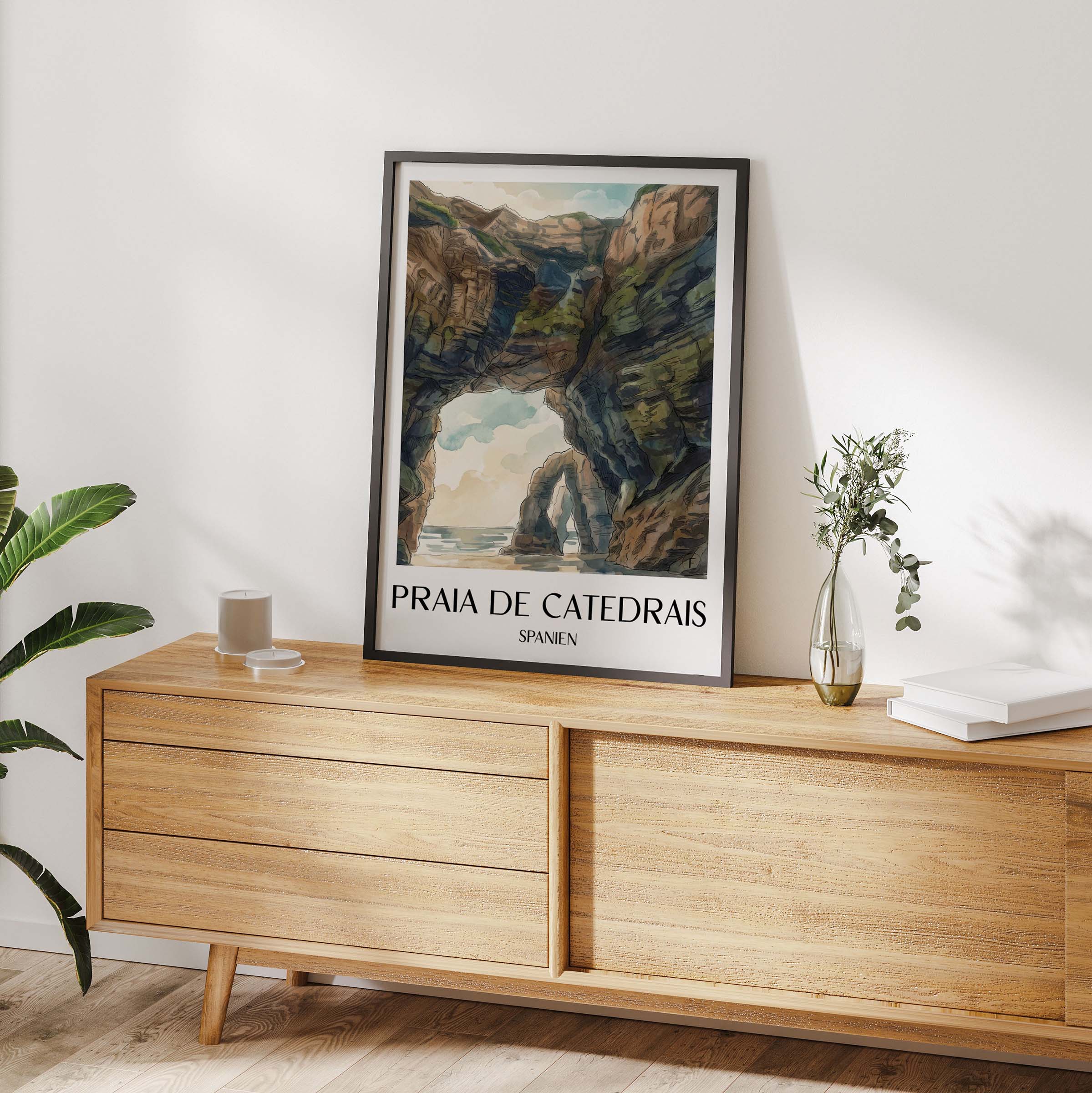 praia-das-catedrais-spanien-spanien-poster-aquarell