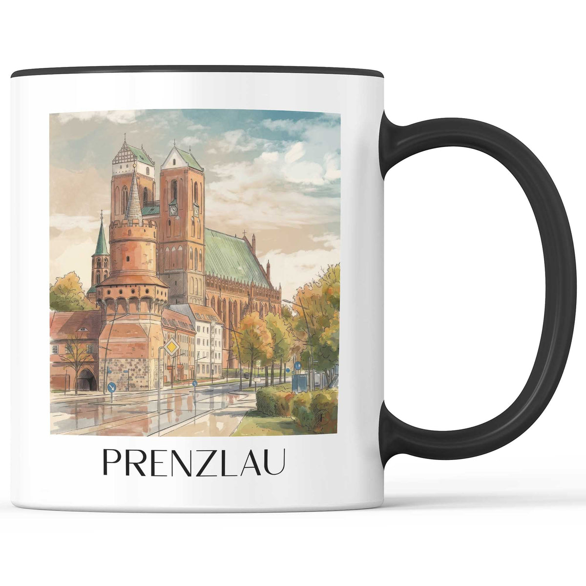 prenzlau-uckermark-deutschland-kaffeebecher-aquarell