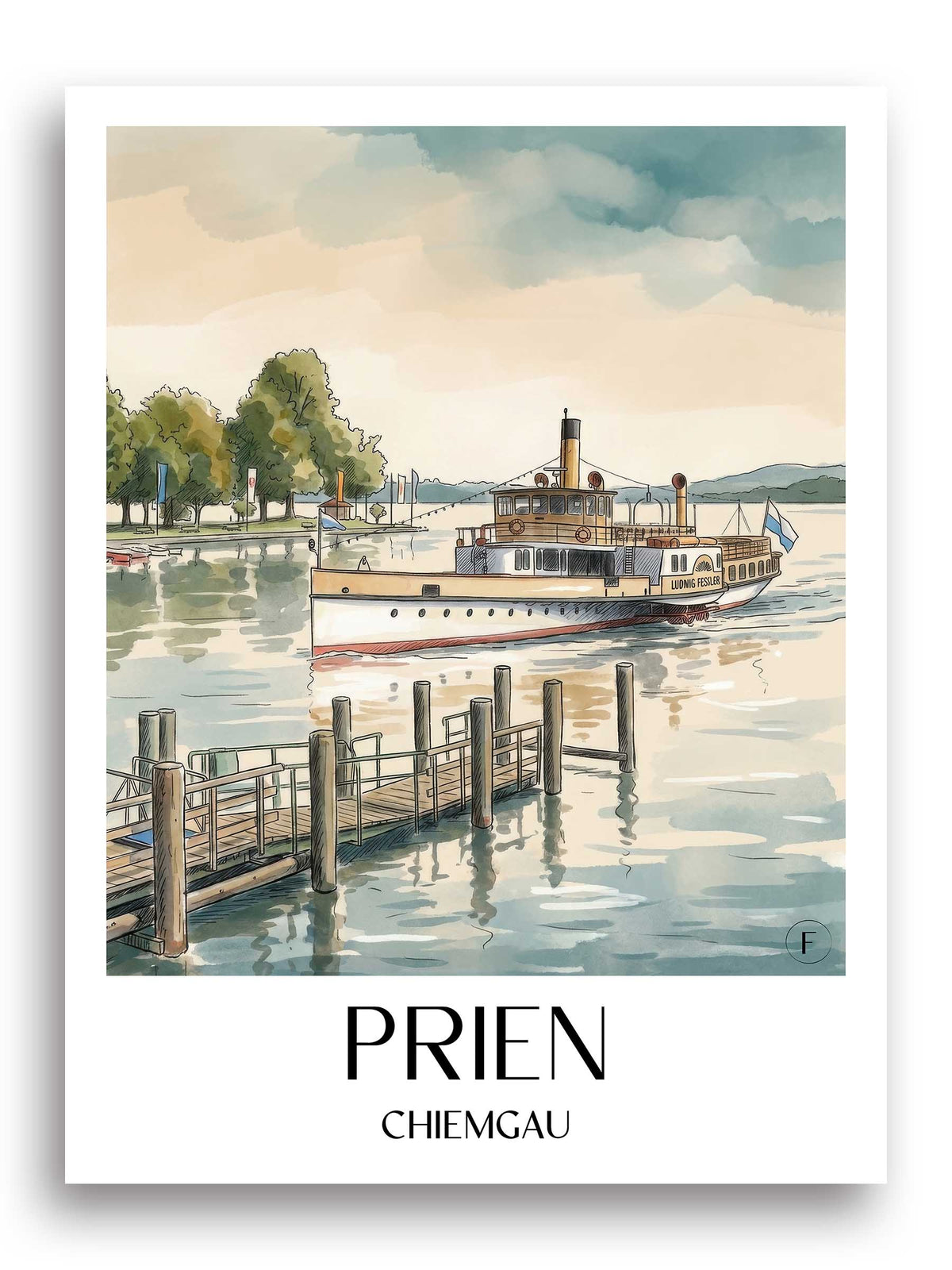 prien-chiemgau-deutschland-poster-aquarell