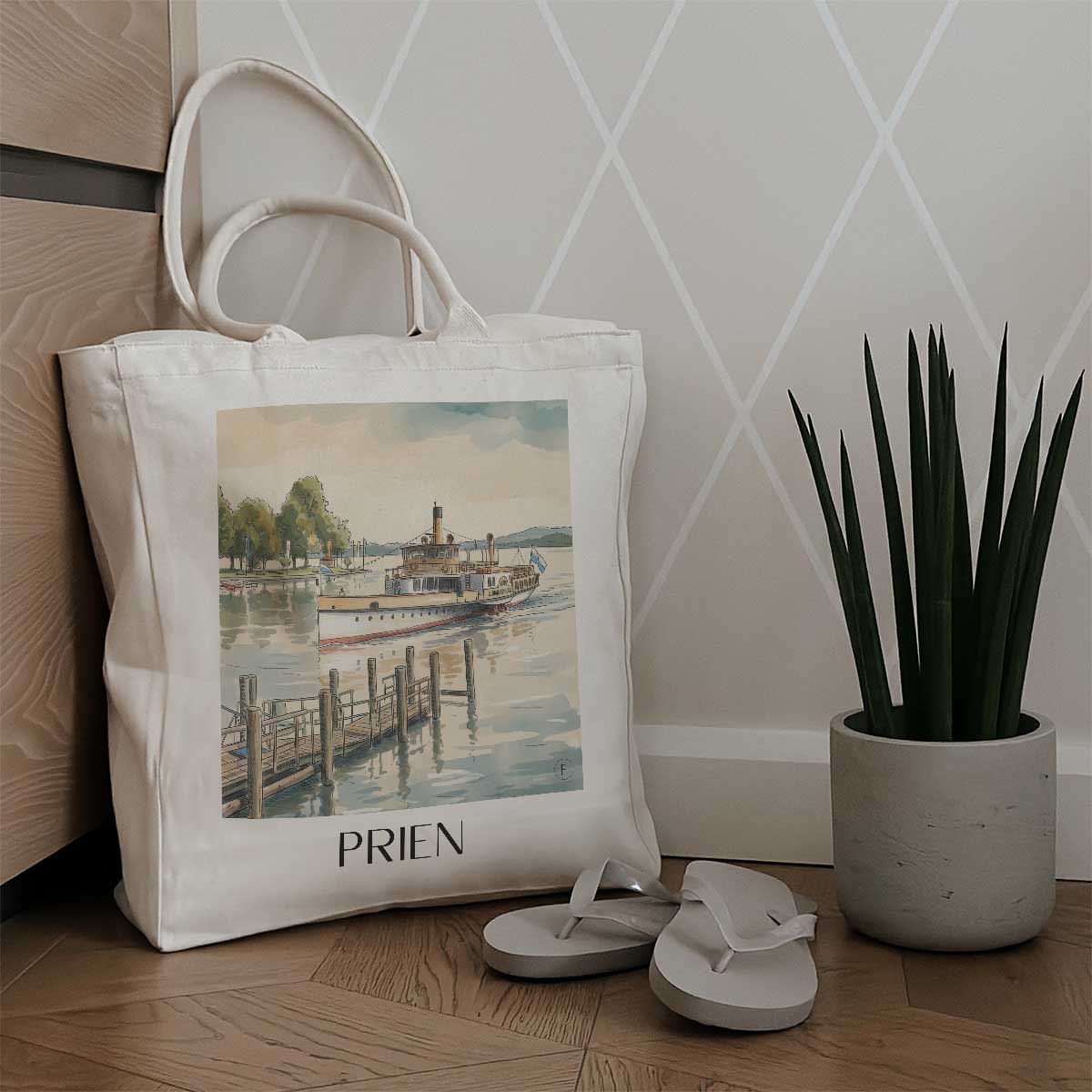 prien-chiemgau-deutschland-einkaufstasche-aquarell
