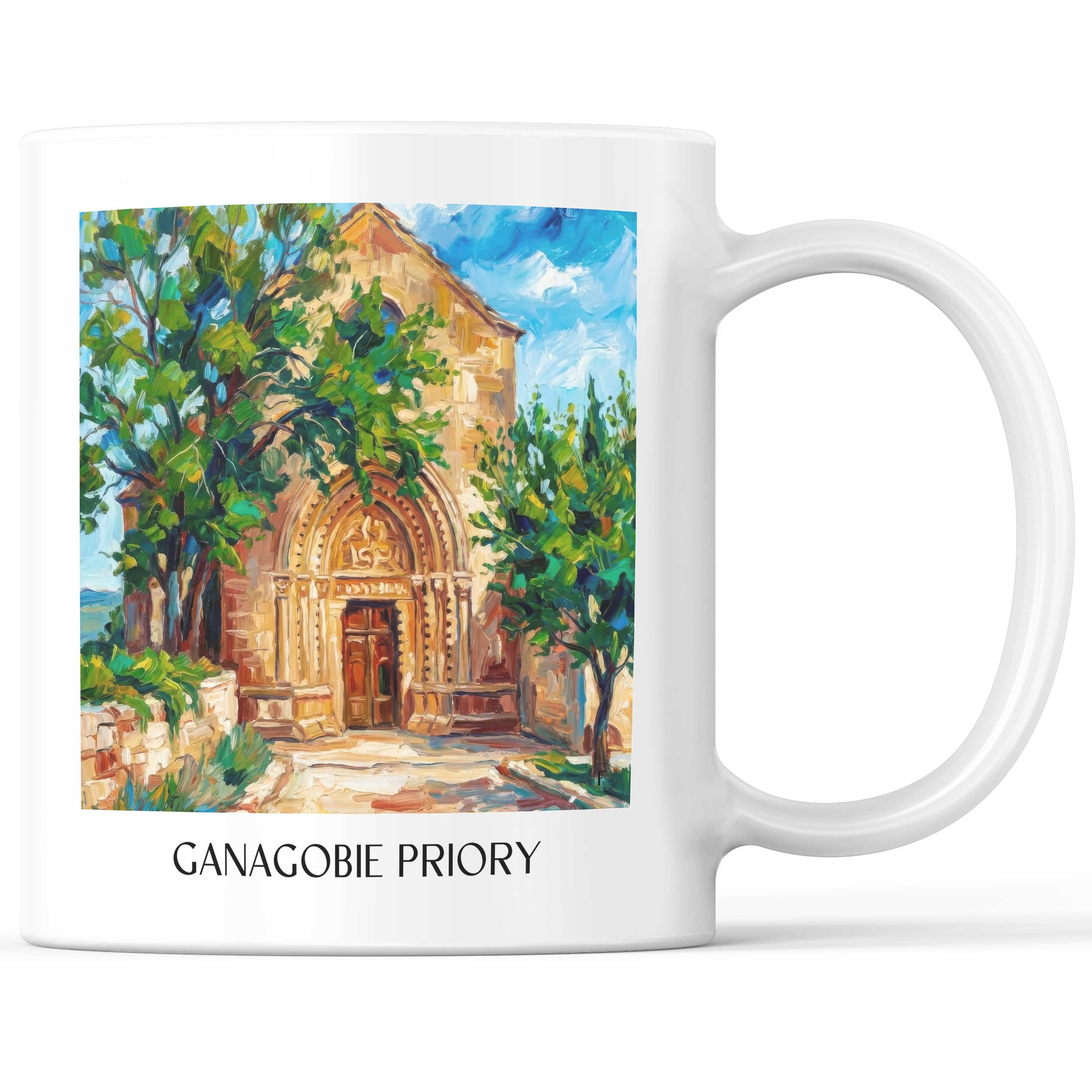 Prieuré de Ganagobie Kaffeebecher - Provence - Frankreich Becher - Kaffeetasse im Ölgemälde Stil - favplace