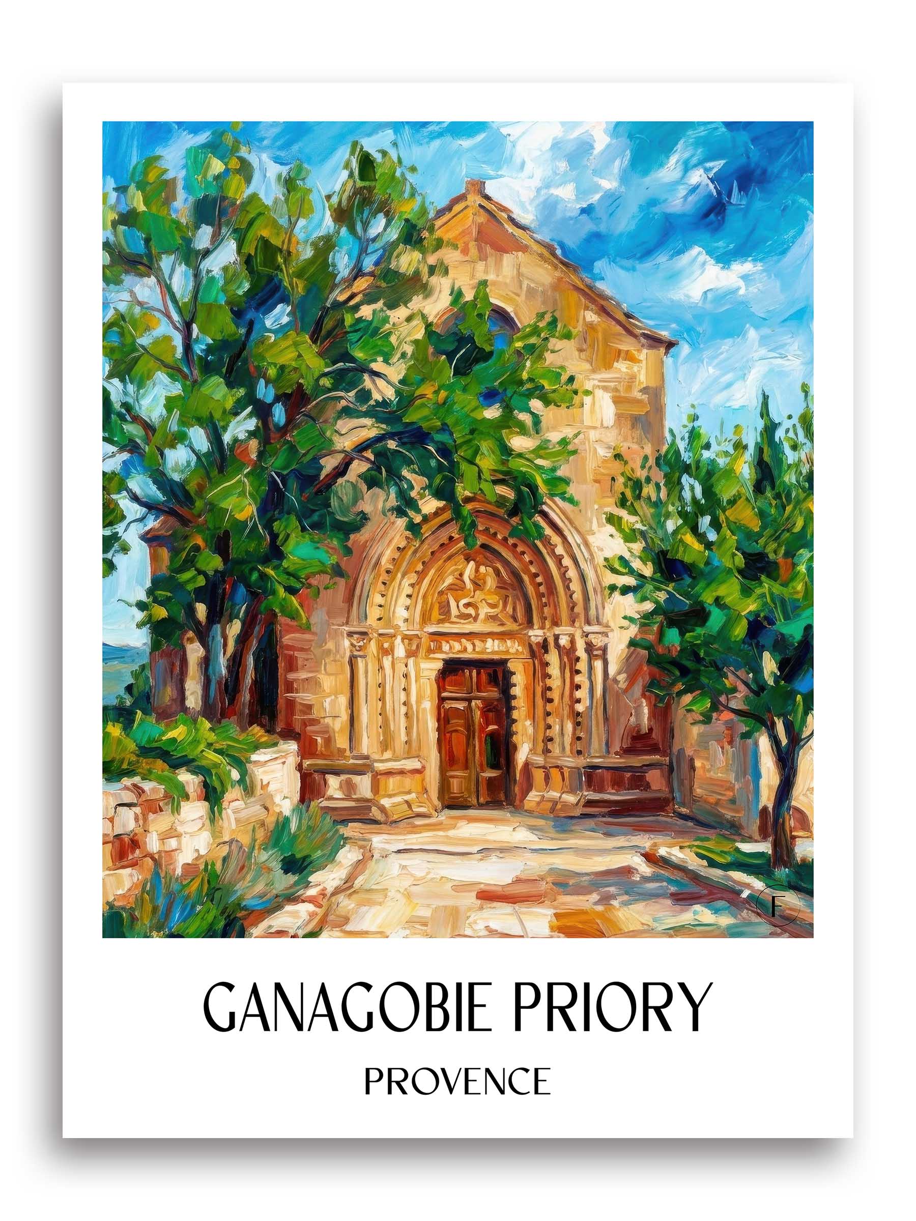 Prieuré de Ganagobie Poster - Provence - Frankreich Kunstdruck - Ölgemälde von A4 bis A1 - favplace