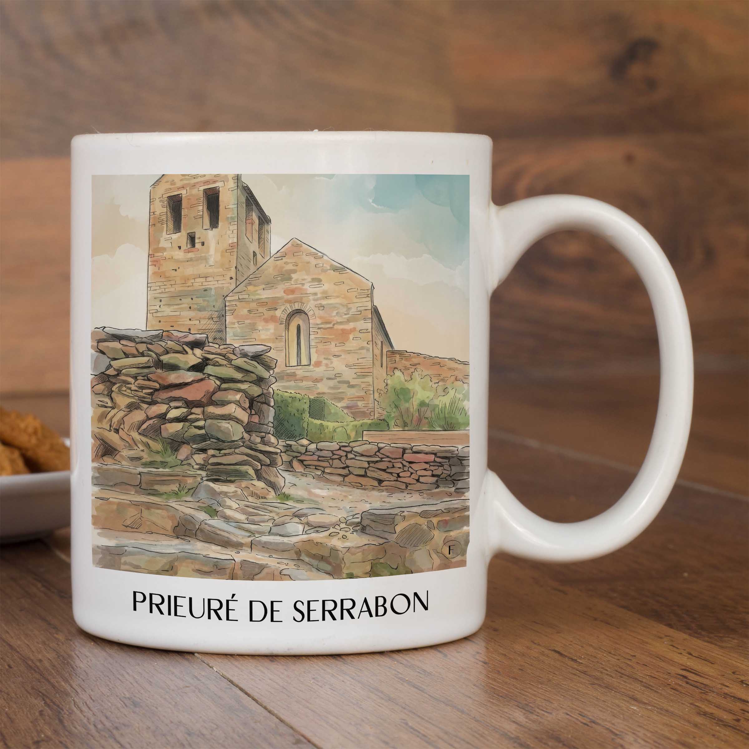 prieuré-de-serrabon--massif-du-canigou-frankreich-kaffeebecher-aquarell