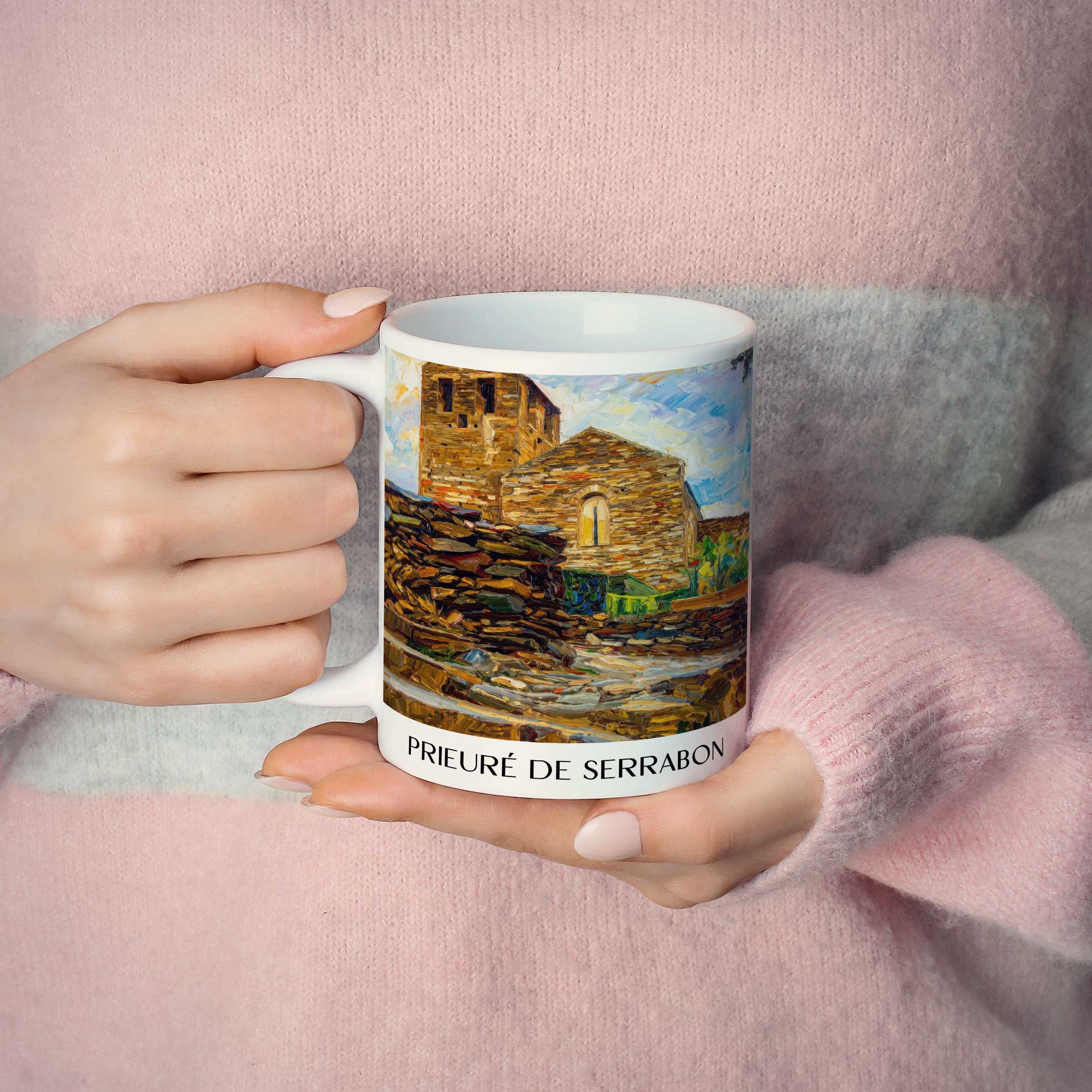 prieuré-de-serrabon--massif-du-canigou-frankreich-kaffeebecher-oil-painting-oelgemaelde
