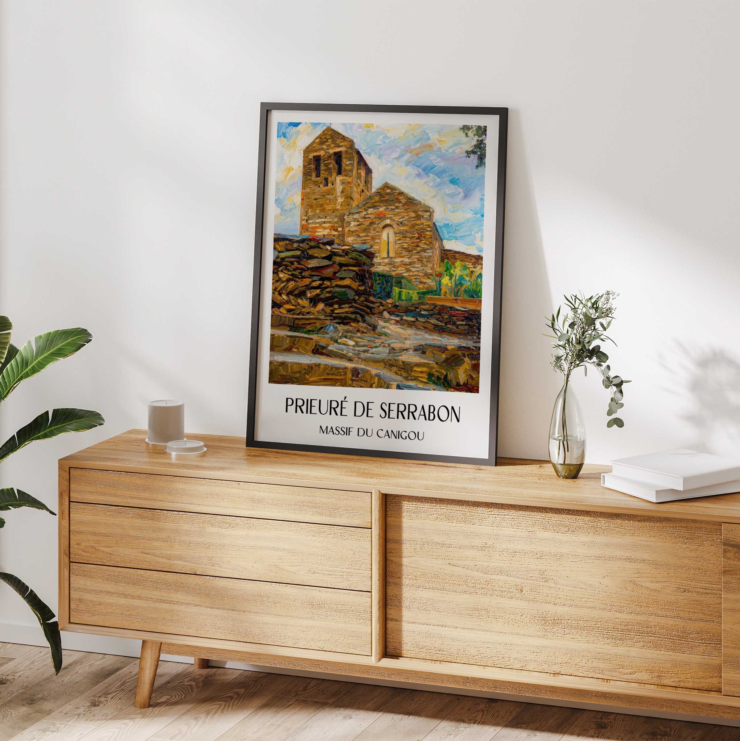 prieuré-de-serrabon--massif-du-canigou-frankreich-poster-oil-painting-oelgemaelde