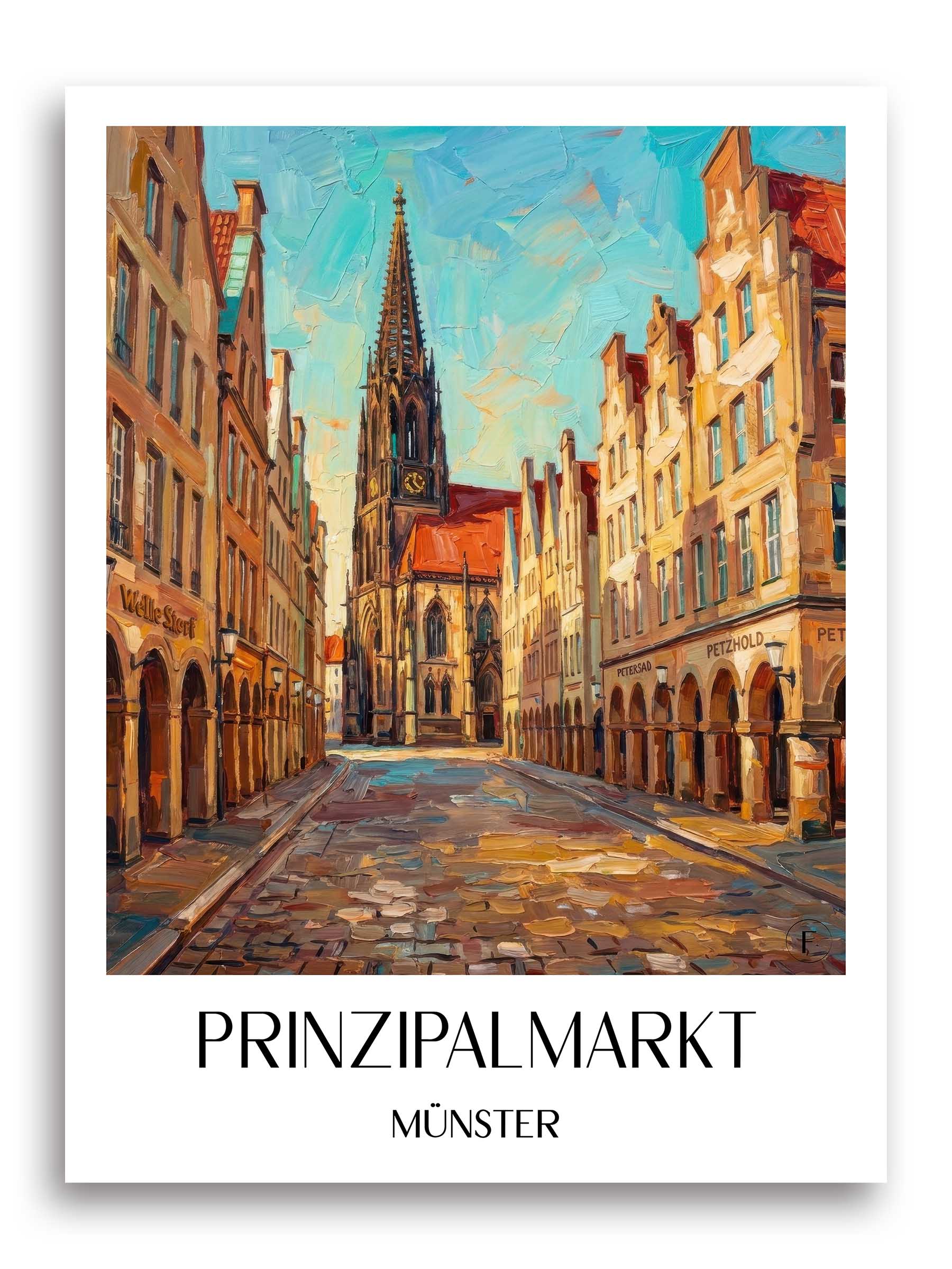 prinzipalmarkt-münster-deutschland-poster-oil-painting-oelgemaelde