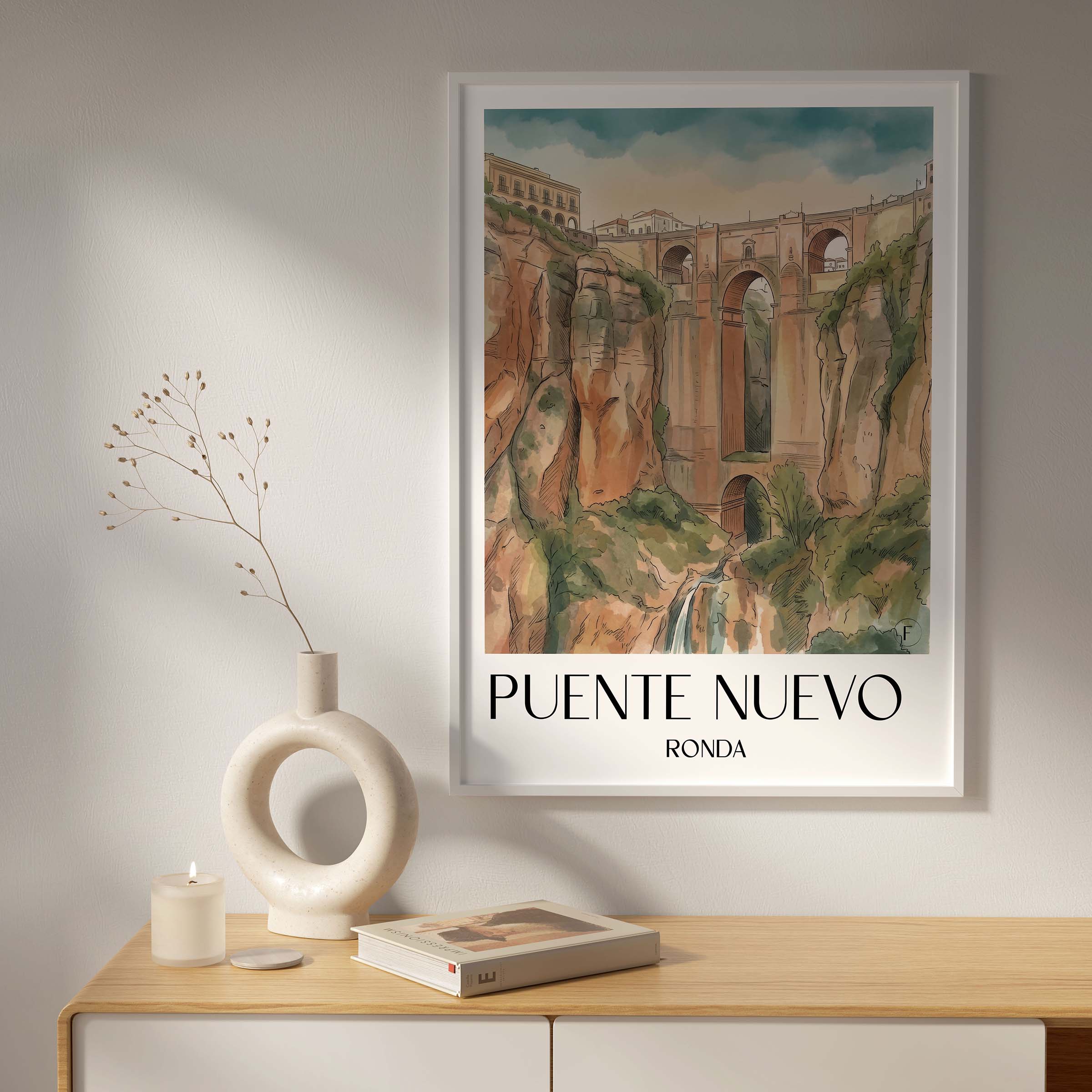 puente-nuevo-ronda-spanien-poster-aquarell