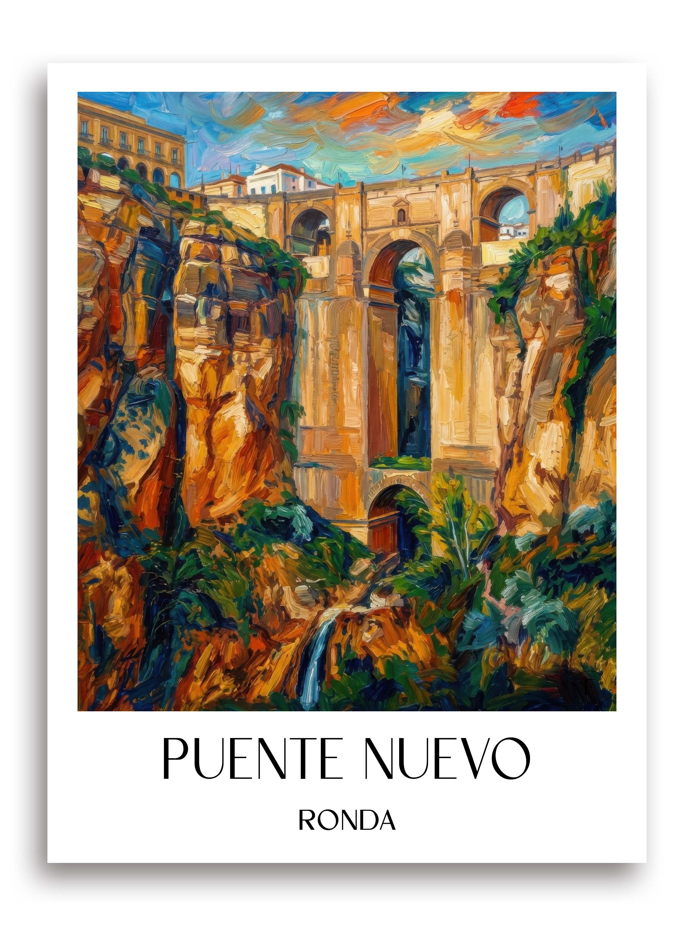 puente-nuevo-ronda-spanien-poster-oil-painting-oelgemaelde
