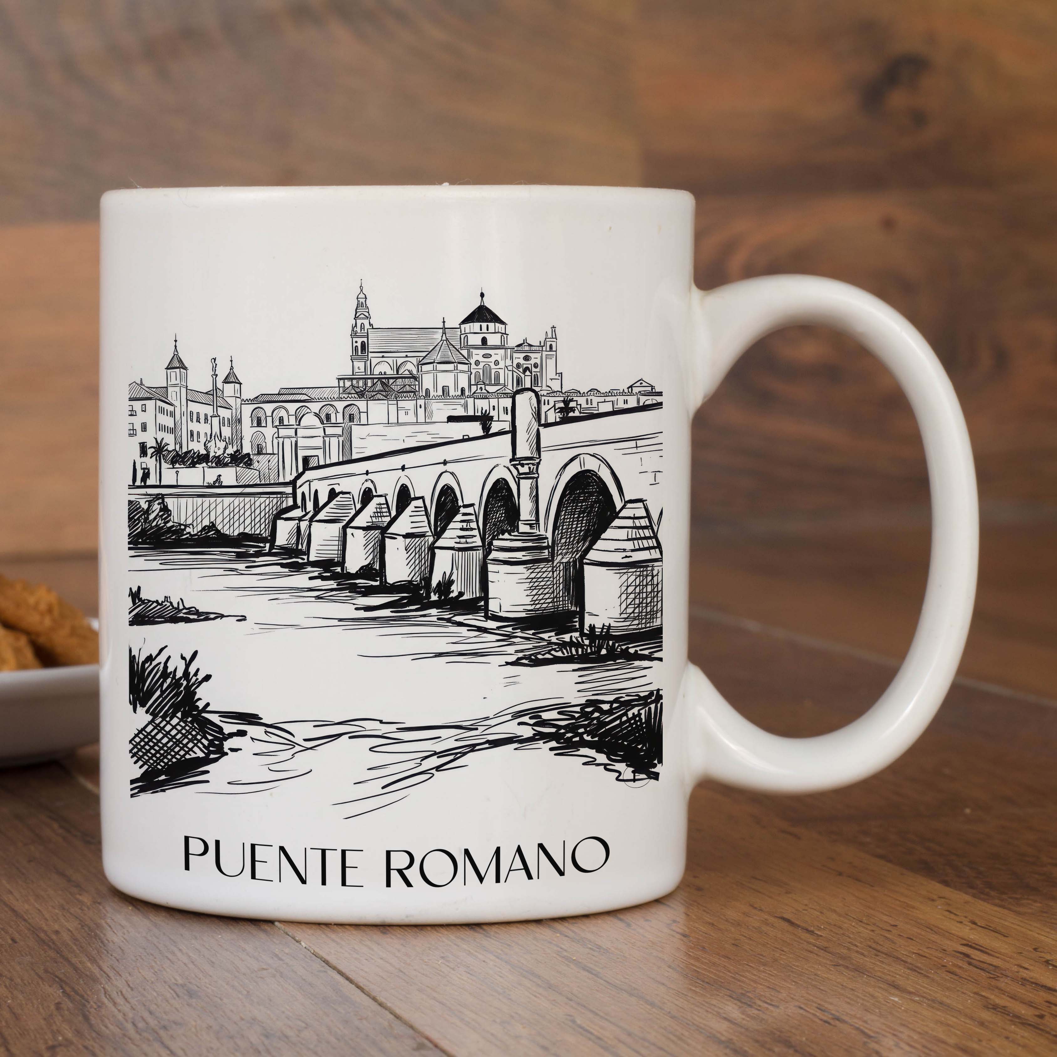 puente-romano-córdoba-spanien-kaffeebecher-skizze
