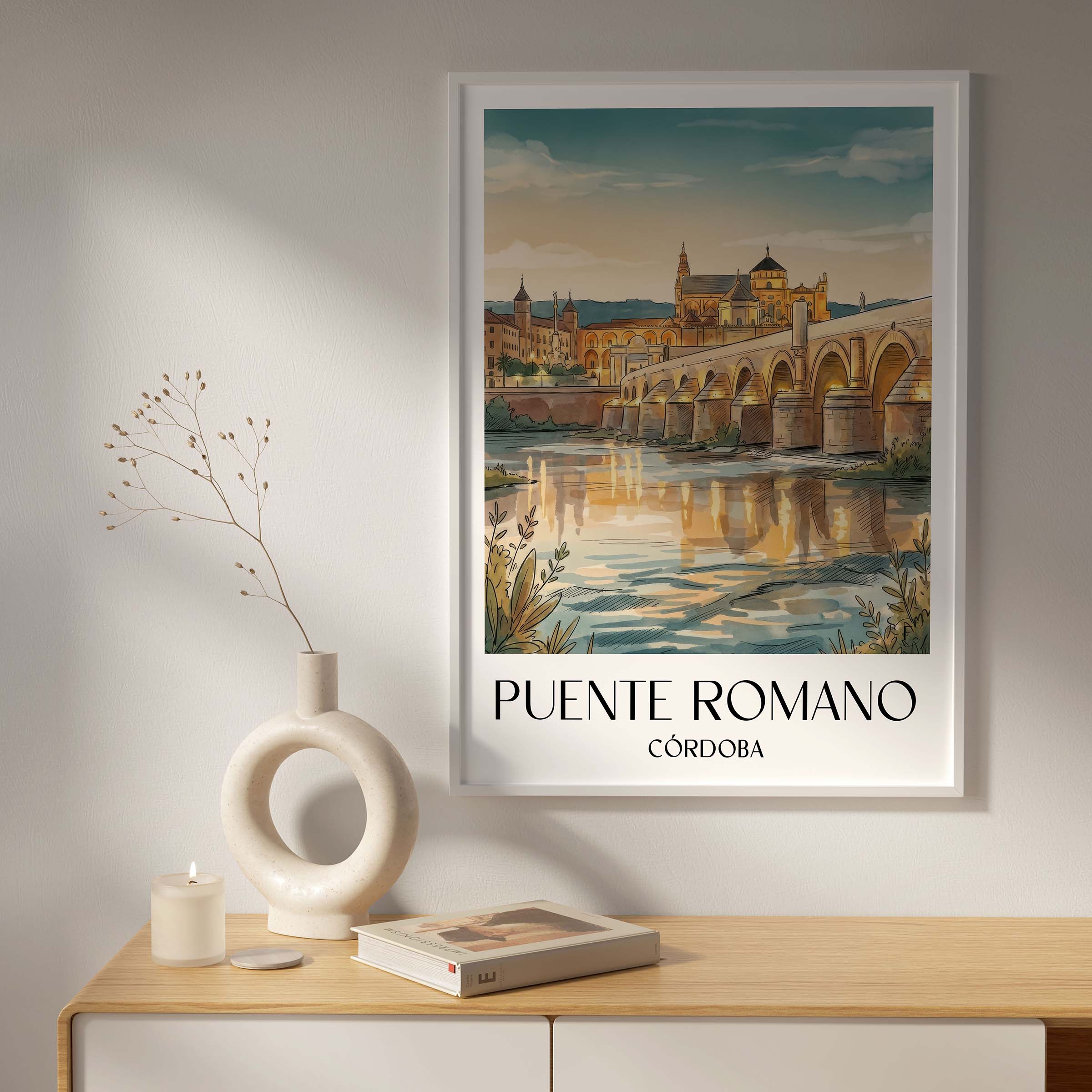 puente-romano-córdoba-spanien-poster-aquarell
