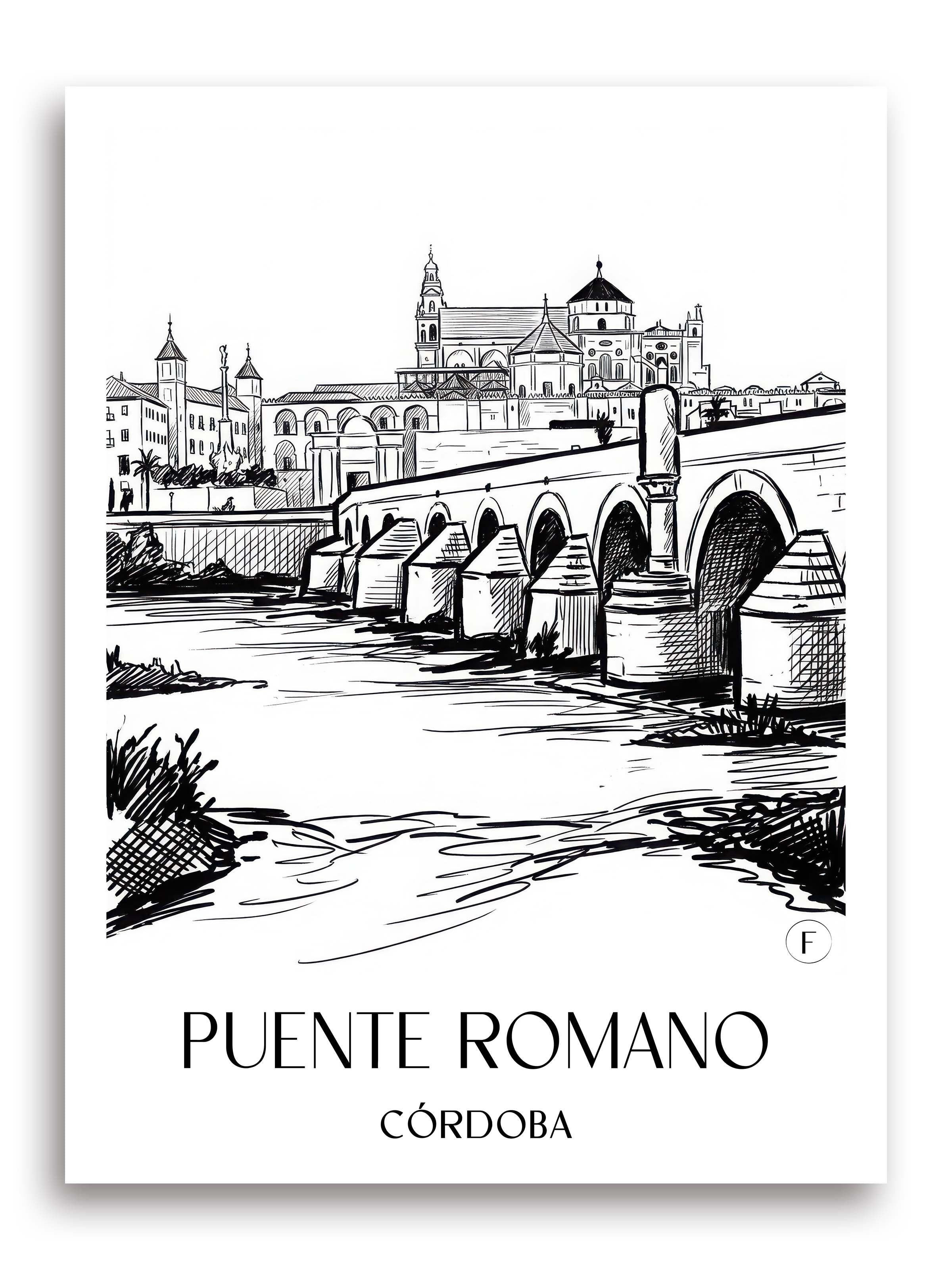 puente-romano-córdoba-spanien-poster-skizze