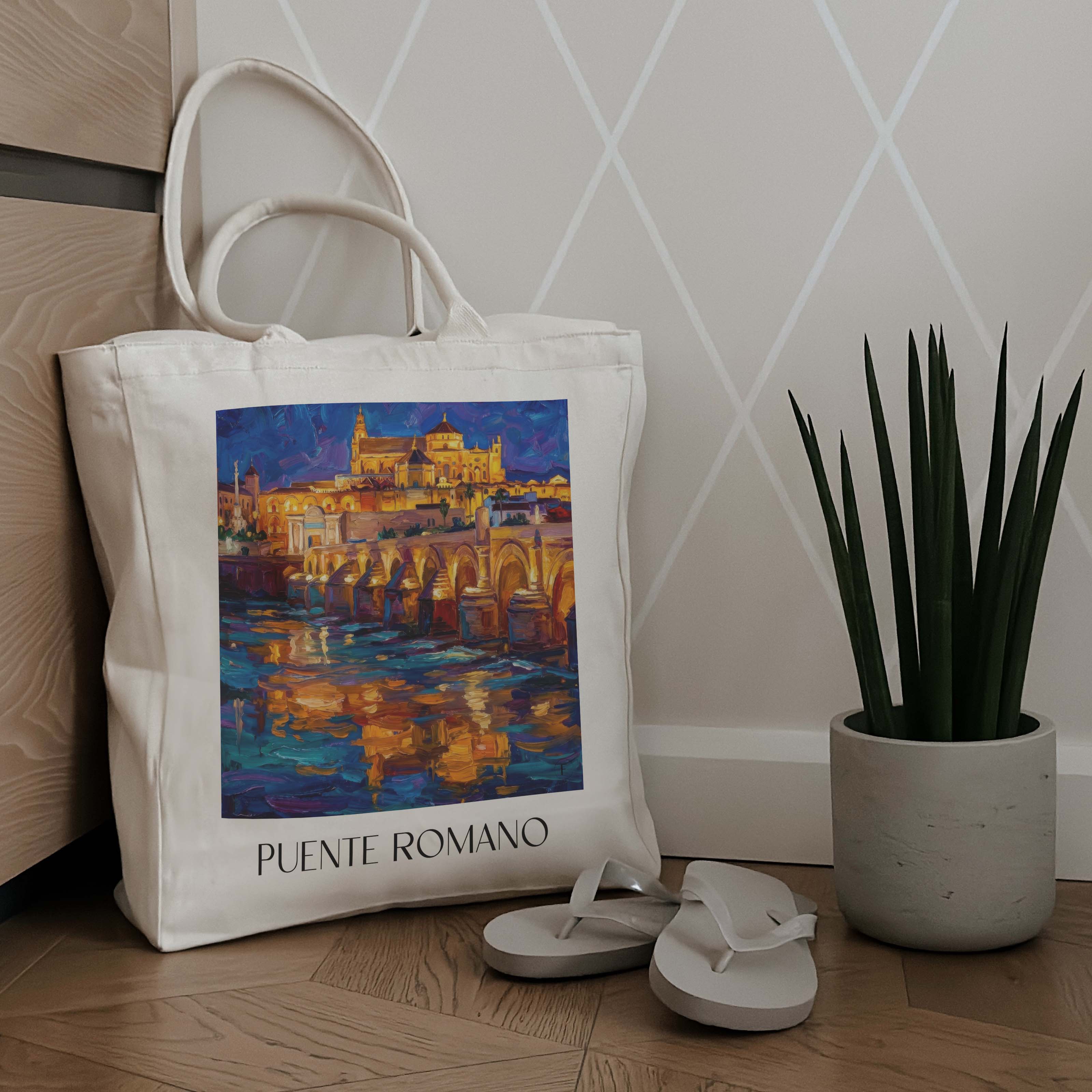 puente-romano-córdoba-spanien-einkaufstasche-oil-painting-oelgemaelde